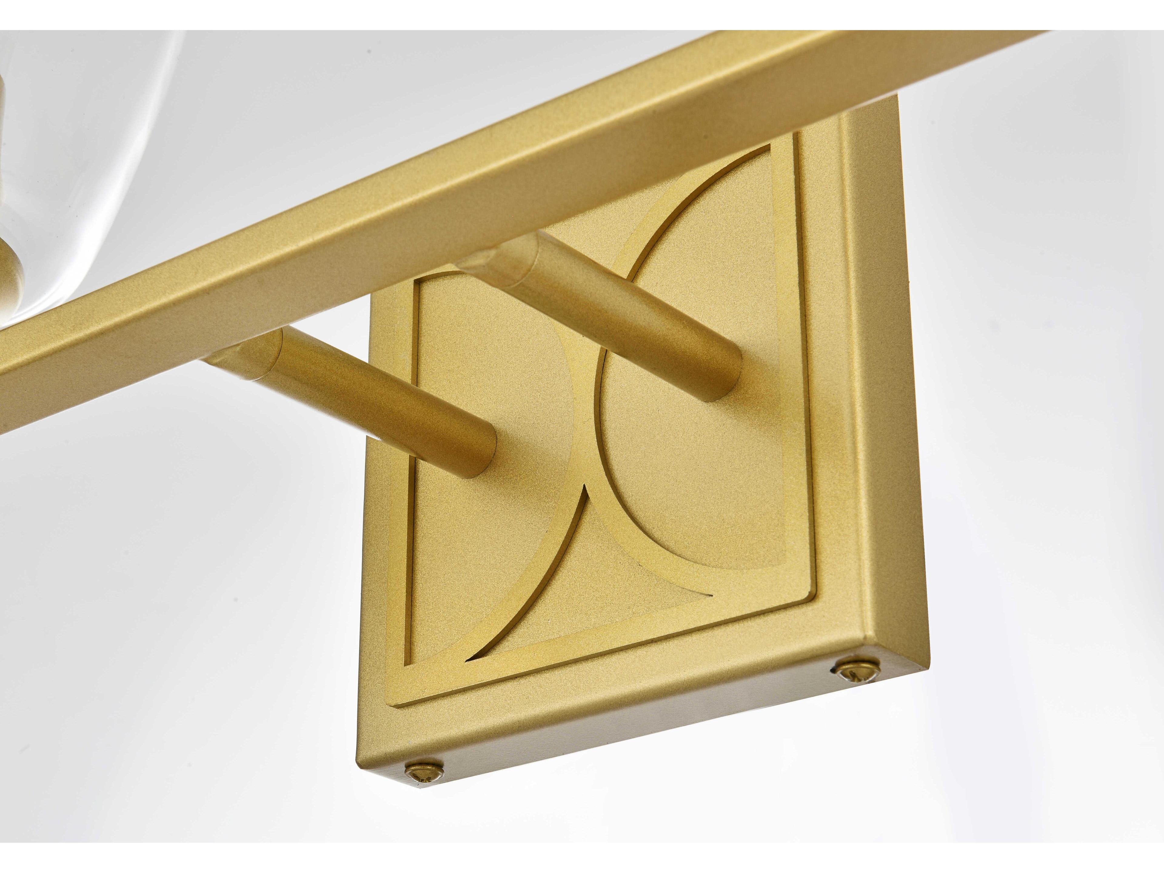 Elegant Lighting Harris 4-Light Brass Glass Vanity Light