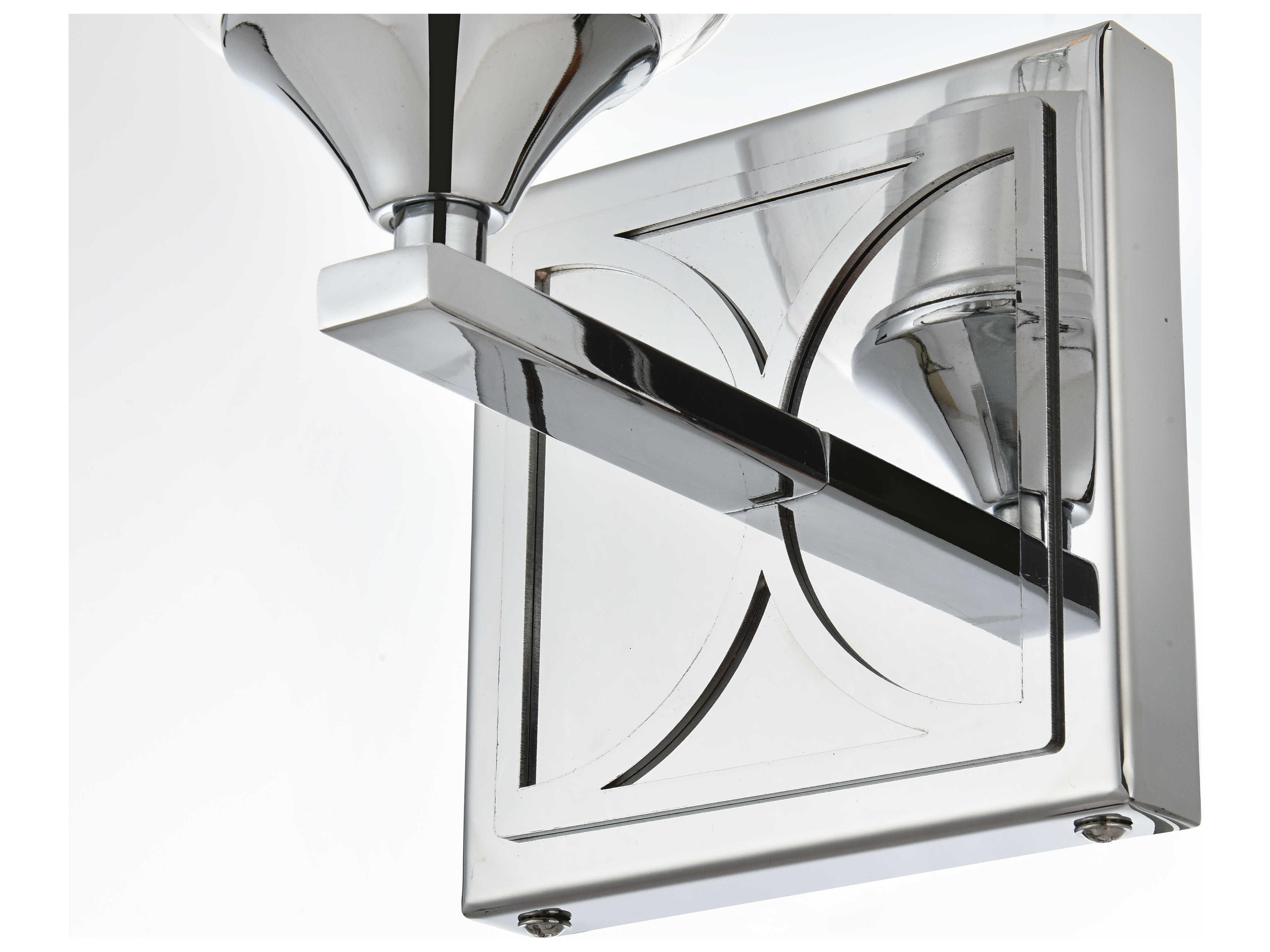 Elegant Lighting Harris 1-Light Chrome Glass Wall Sconce