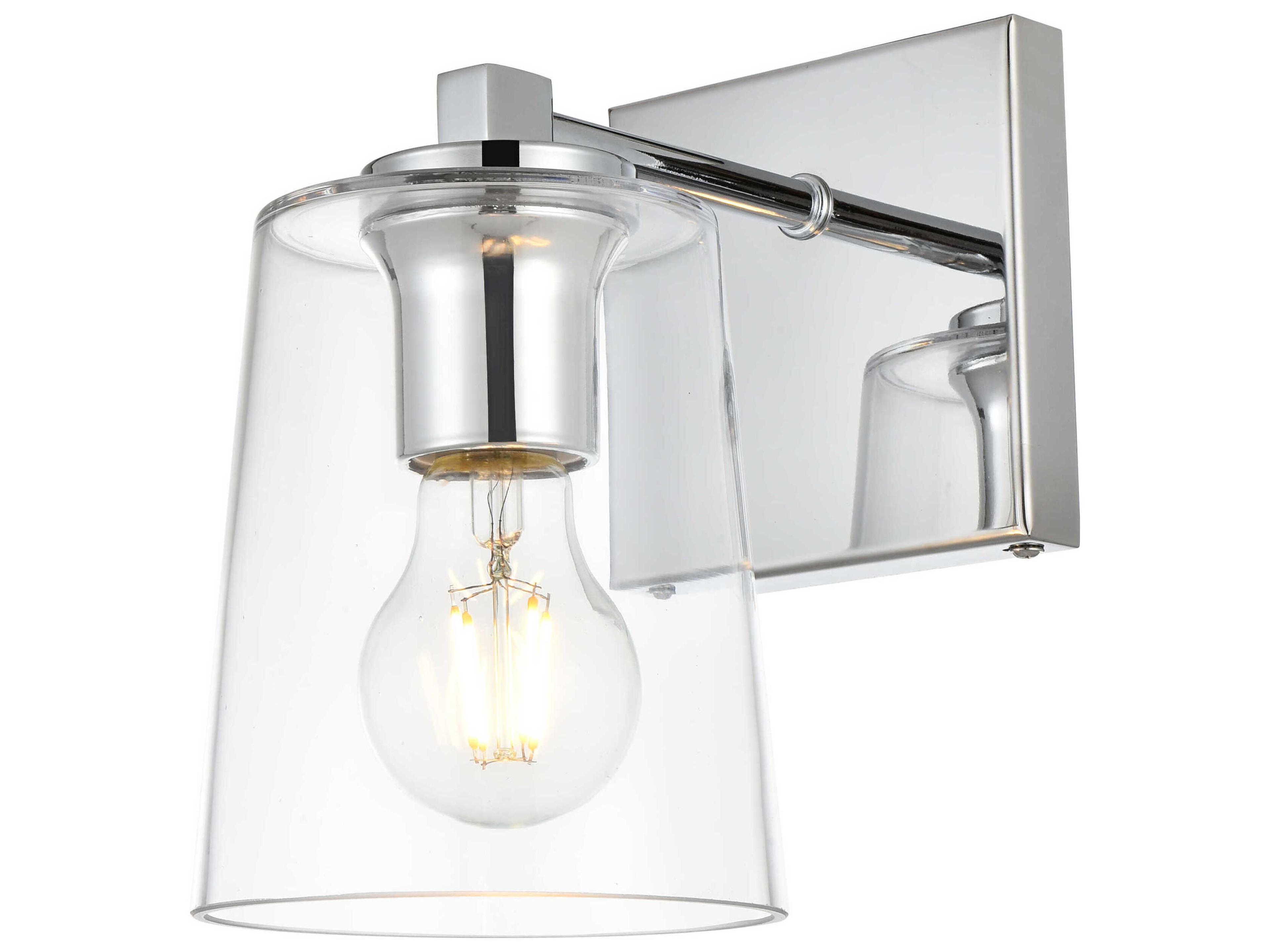 Kacey 1-Light Chrome Glass Wall Sconce