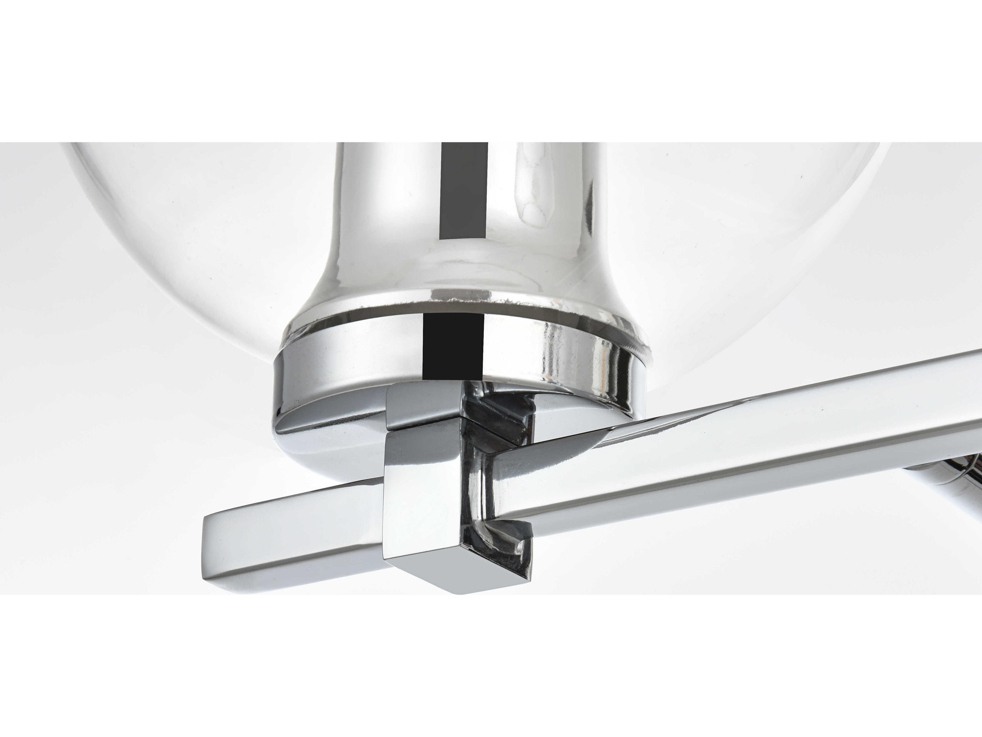 Elegant Lighting Juelz 2-Light Chrome Glass Vanity Light