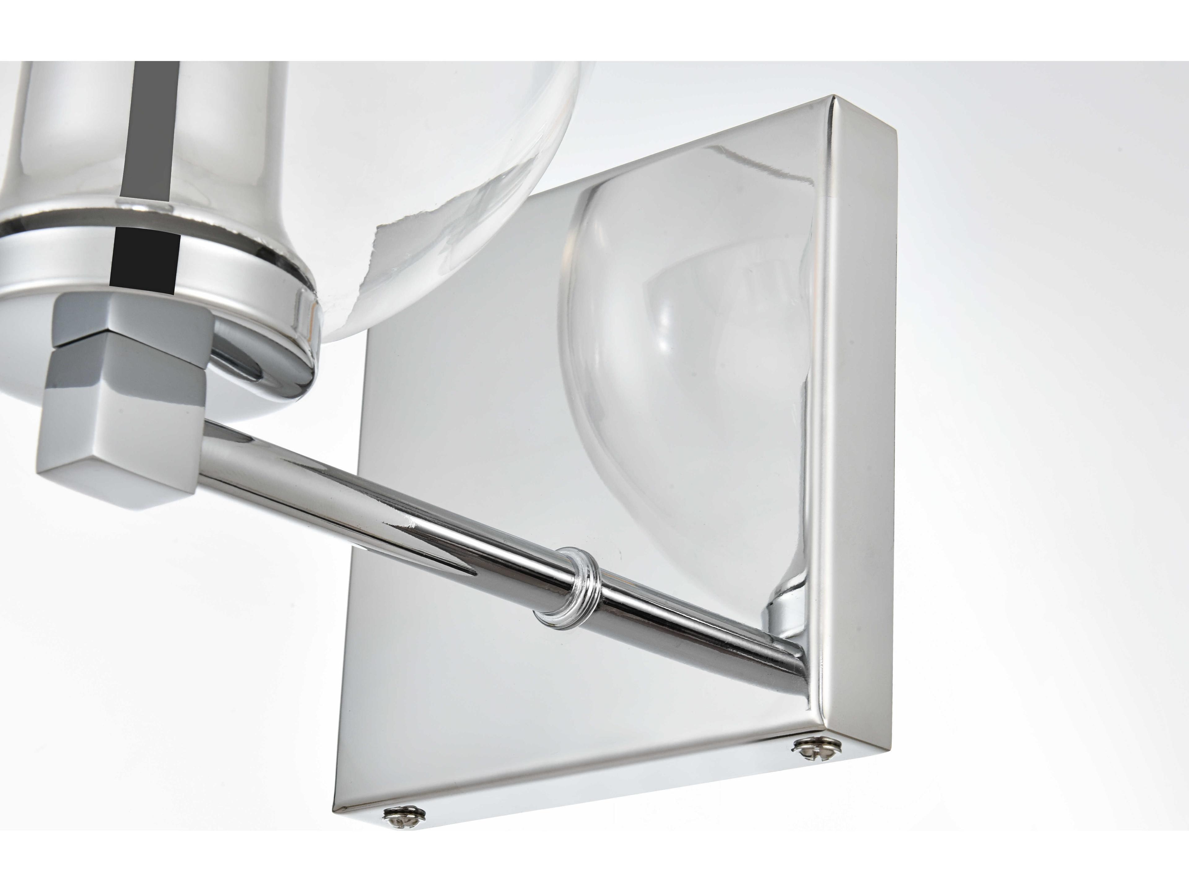 Elegant Lighting Juelz 1-Light Chrome Glass Wall Sconce