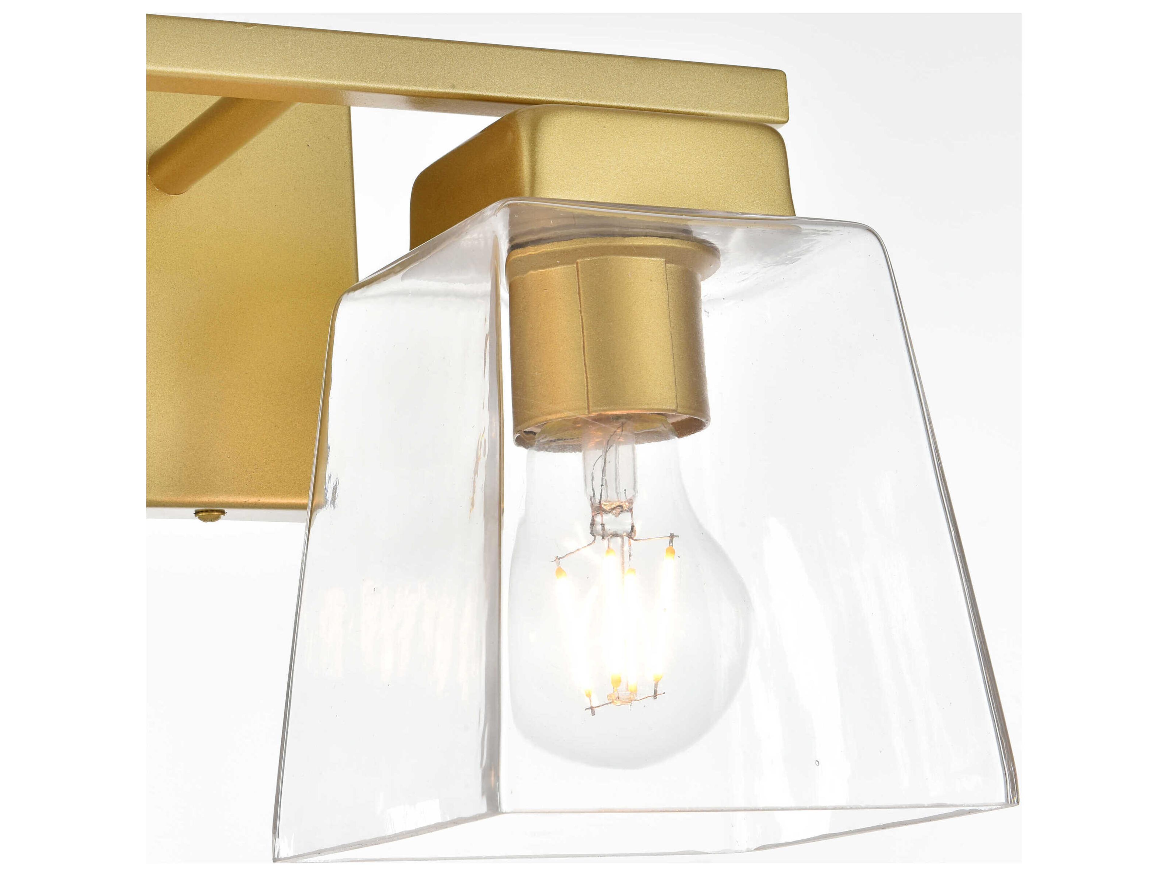 Elegant Lighting Merrick 2-Light Brass Glass Vanity Light