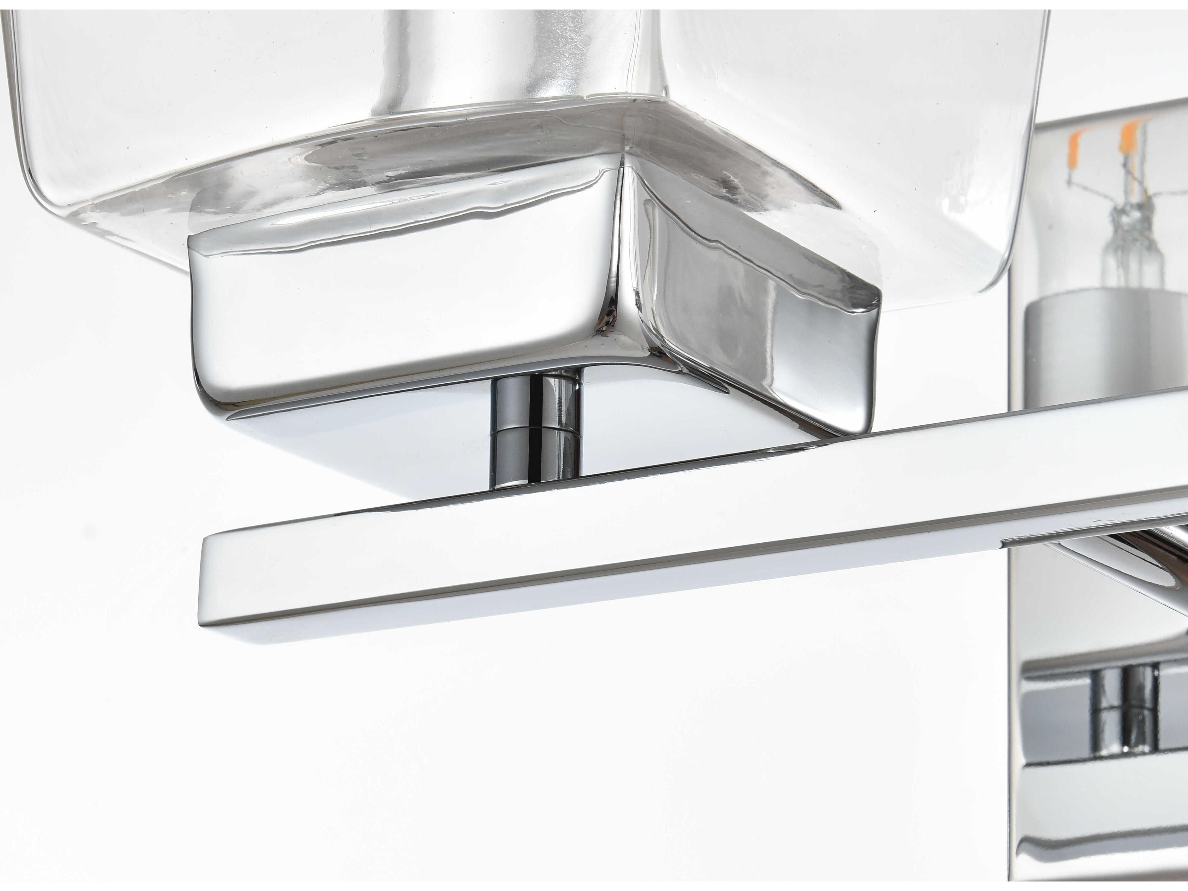 Elegant Lighting Merrick 2-Light Chrome Glass Vanity Light