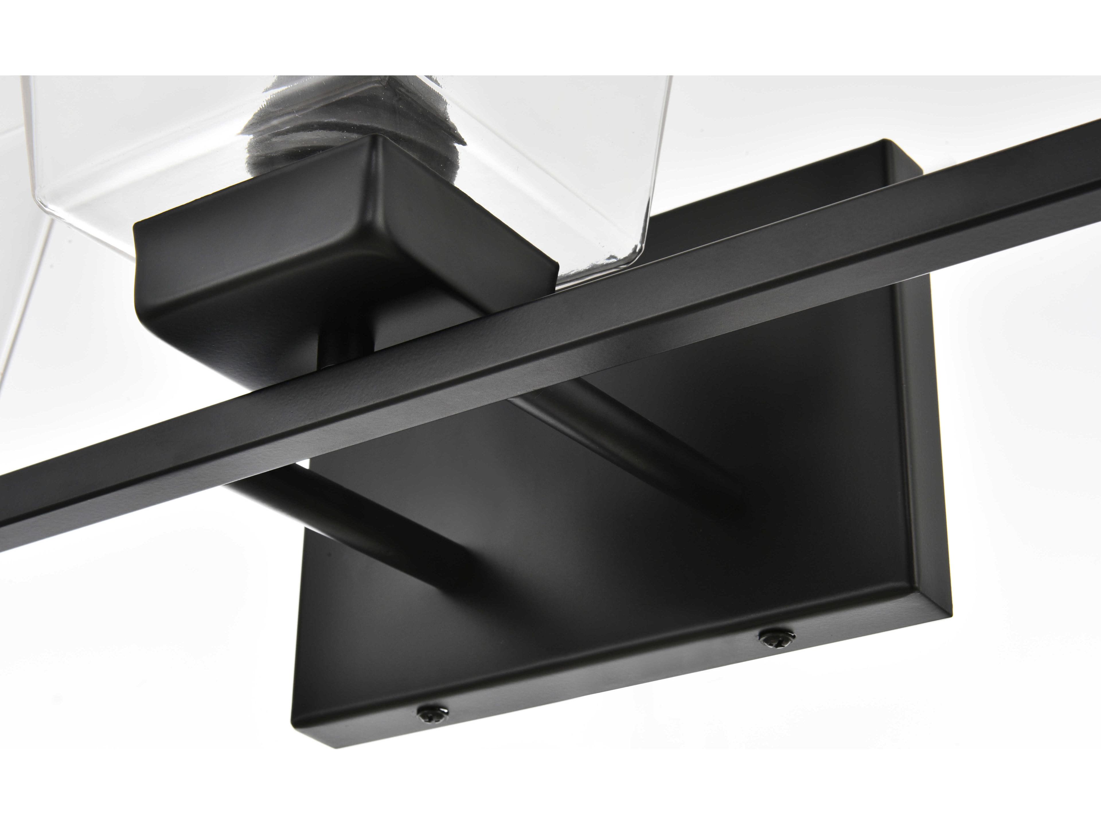 Elegant Lighting Merrick 3-Light Black Glass Vanity Light