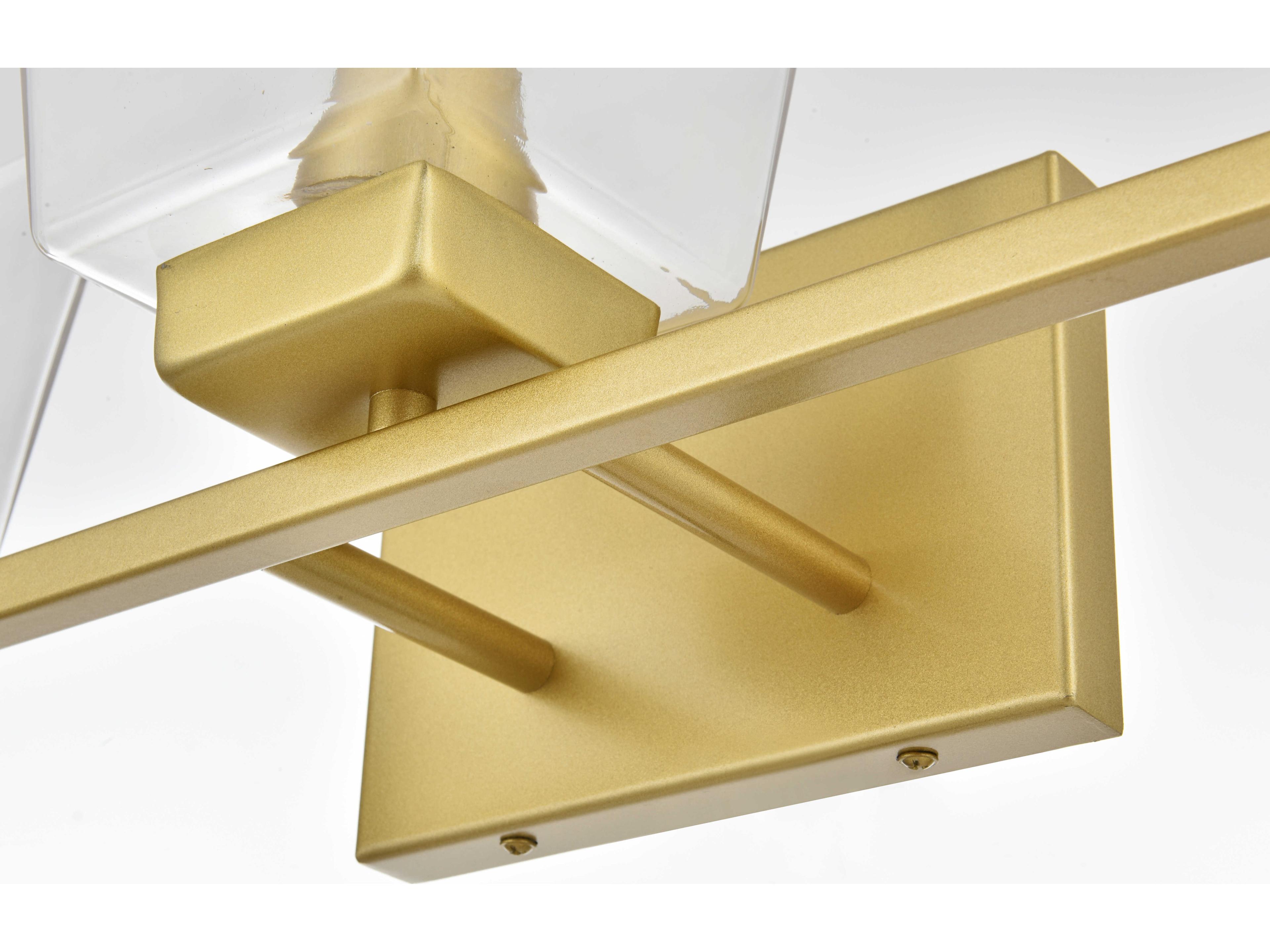 Elegant Lighting Merrick 3-Light Brass Glass Vanity Light