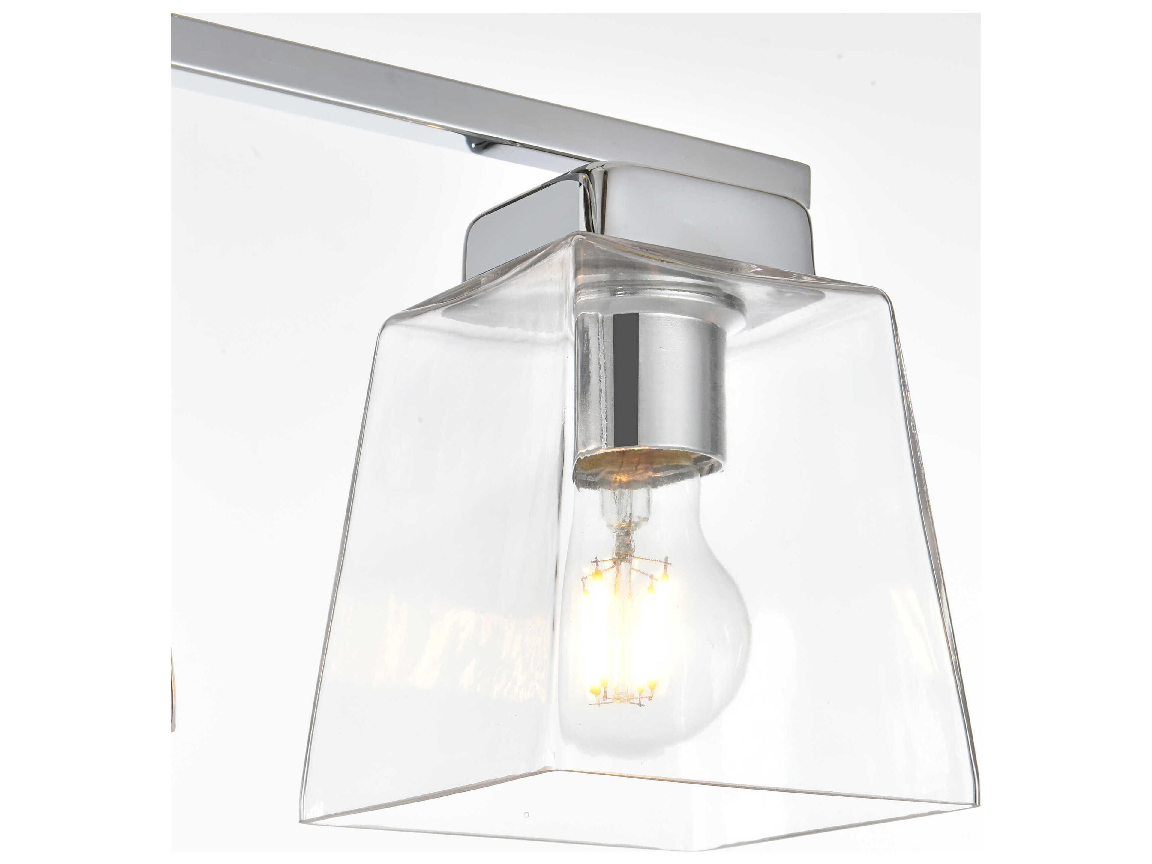 Elegant Lighting Merrick 4-Light Chrome Clear Glass Vanity Light