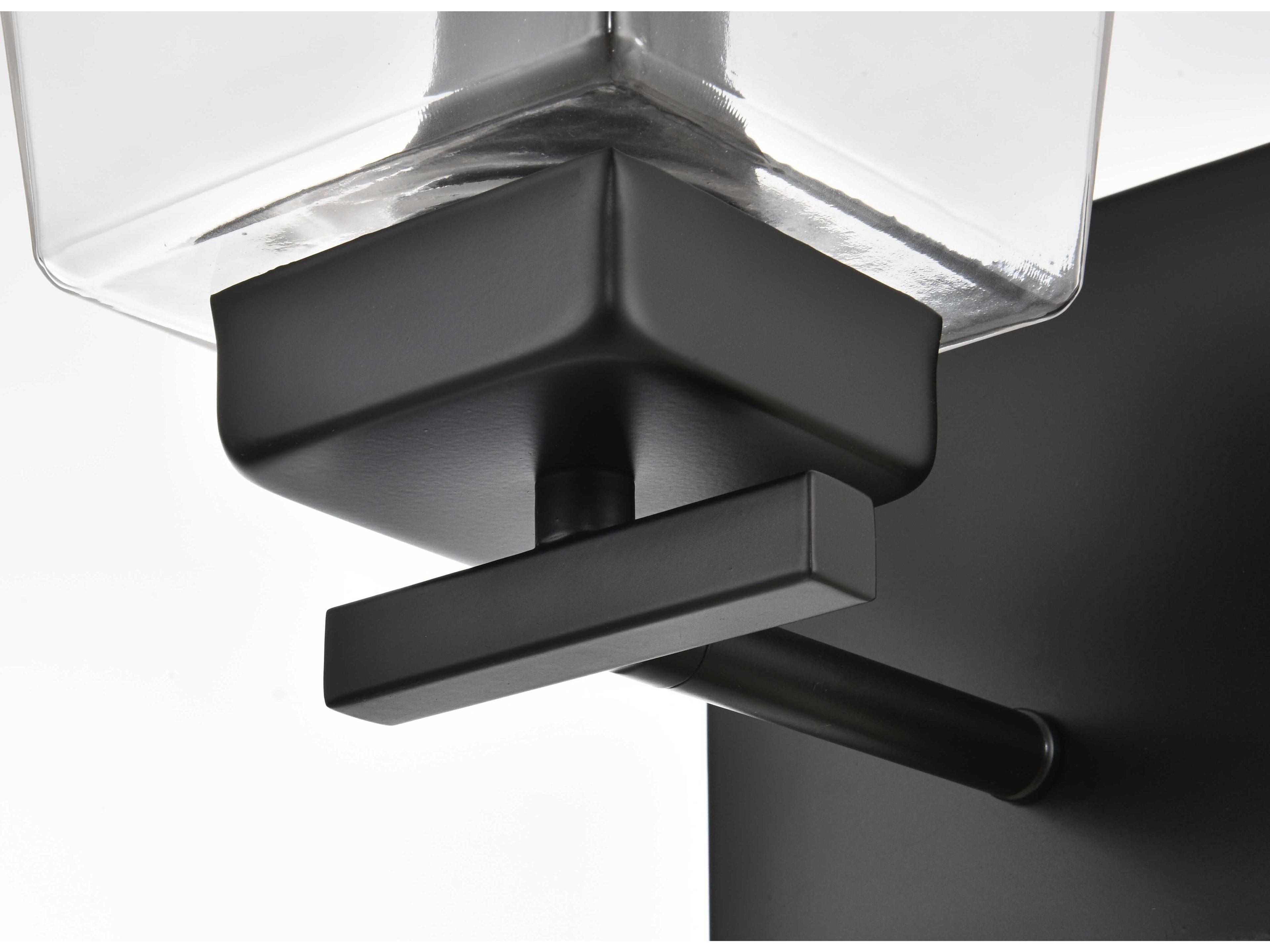 Elegant Lighting Merrick 1-Light Black Glass Wall Sconce