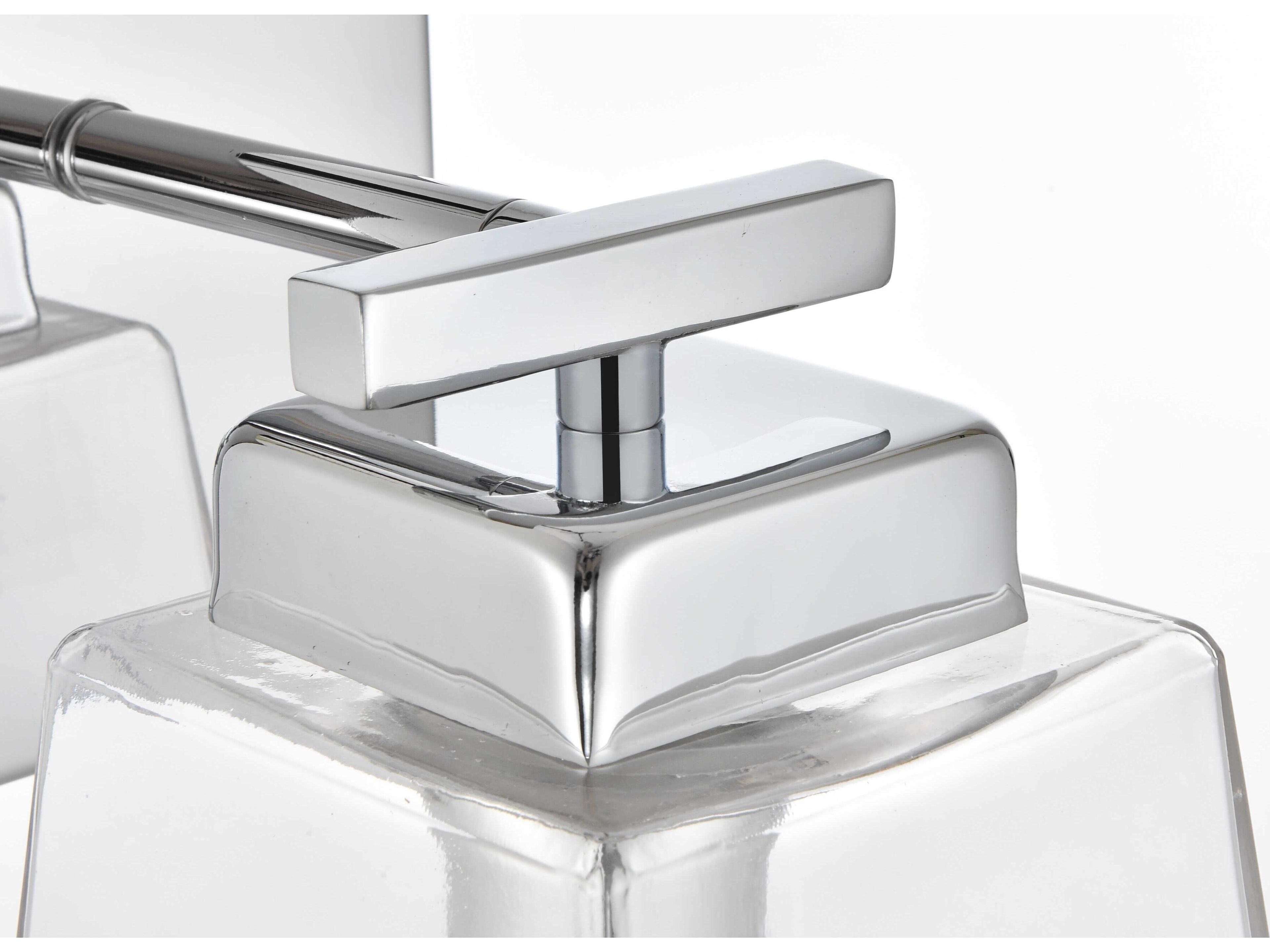 Elegant Lighting Merrick 1-Light Chrome Glass Wall Sconce