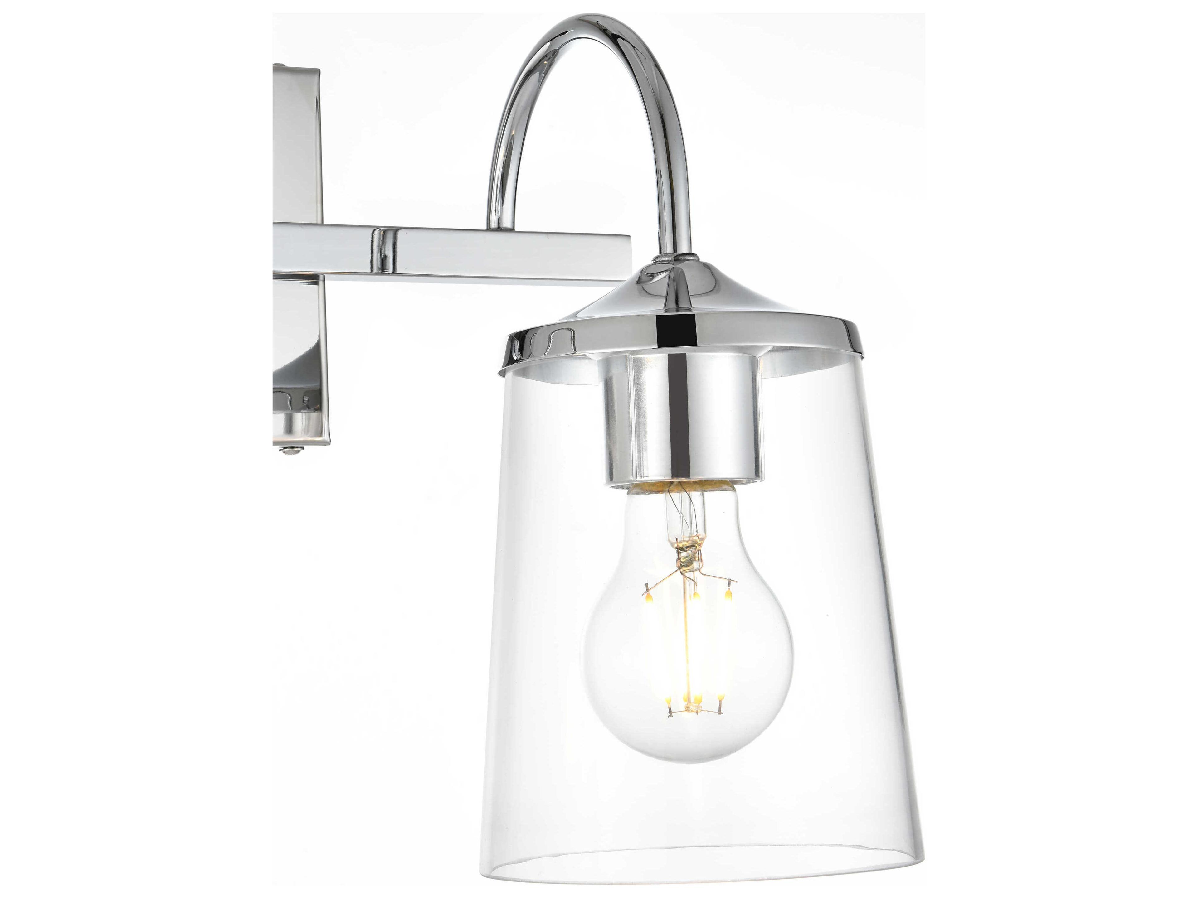 Elegant Lighting Avani 2-Light Chrome Glass Vanity Light