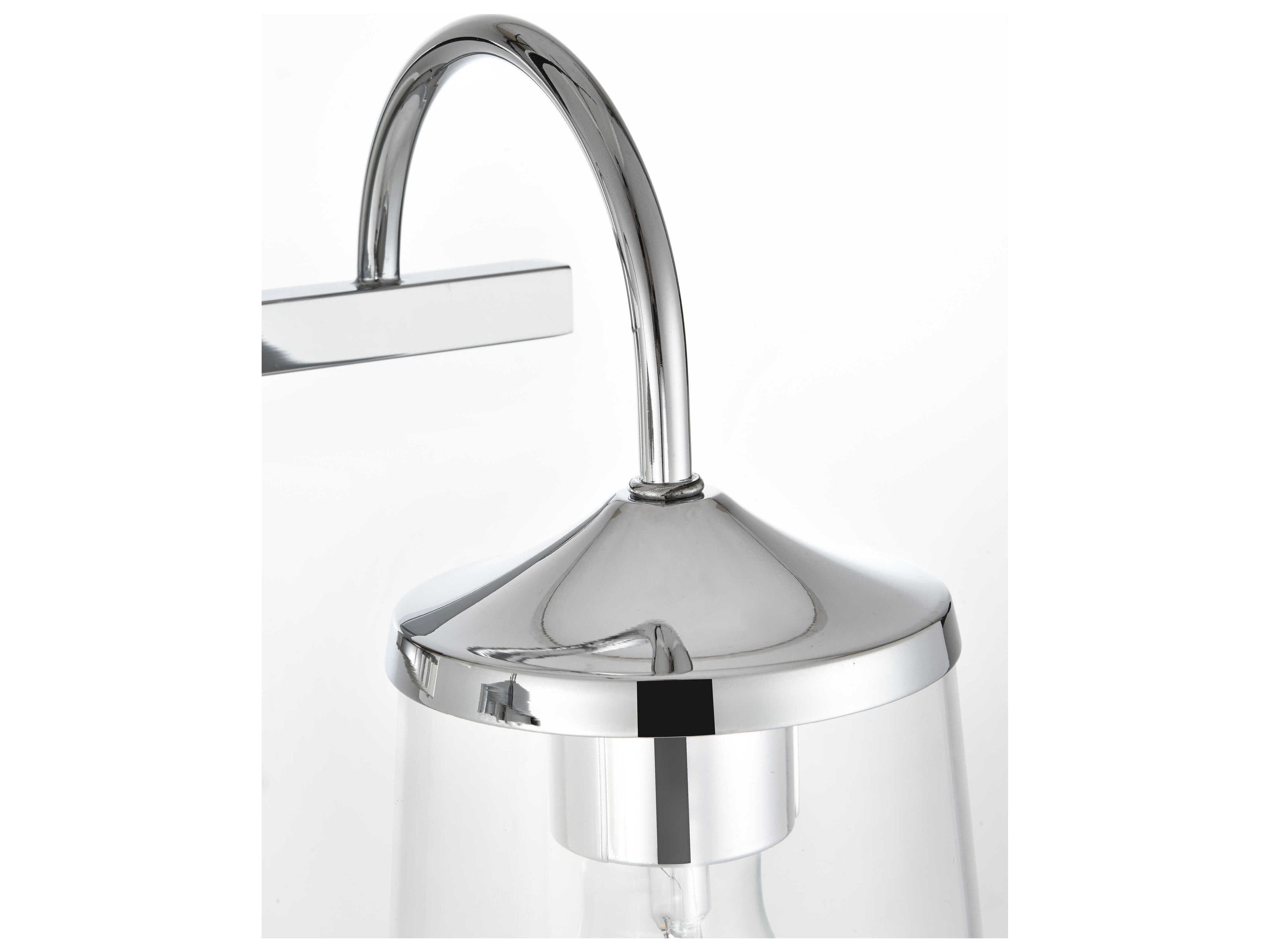 Elegant Lighting Avani 2-Light Chrome Glass Vanity Light