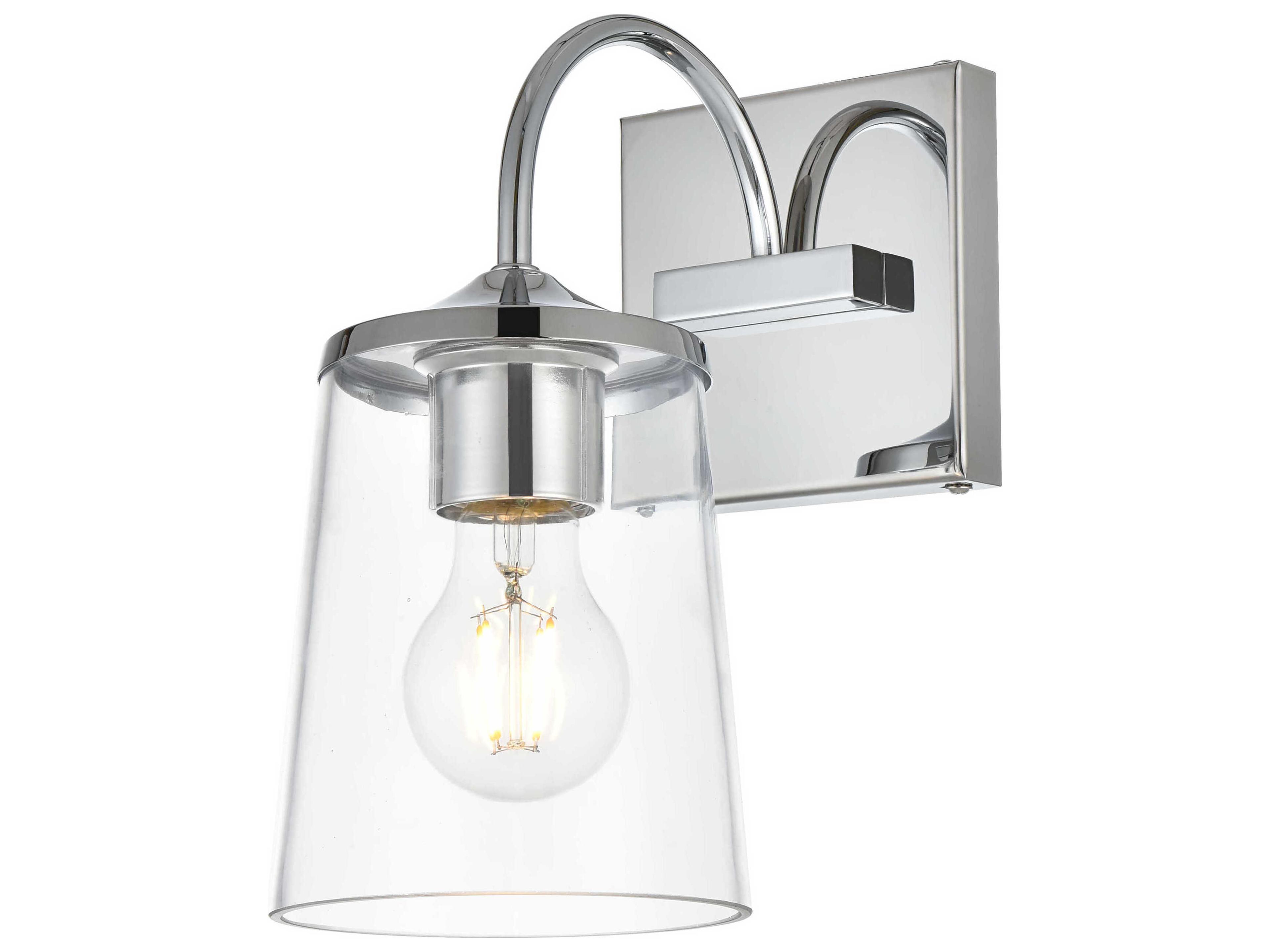 Avani 1-Light Chrome Glass Wall Sconce