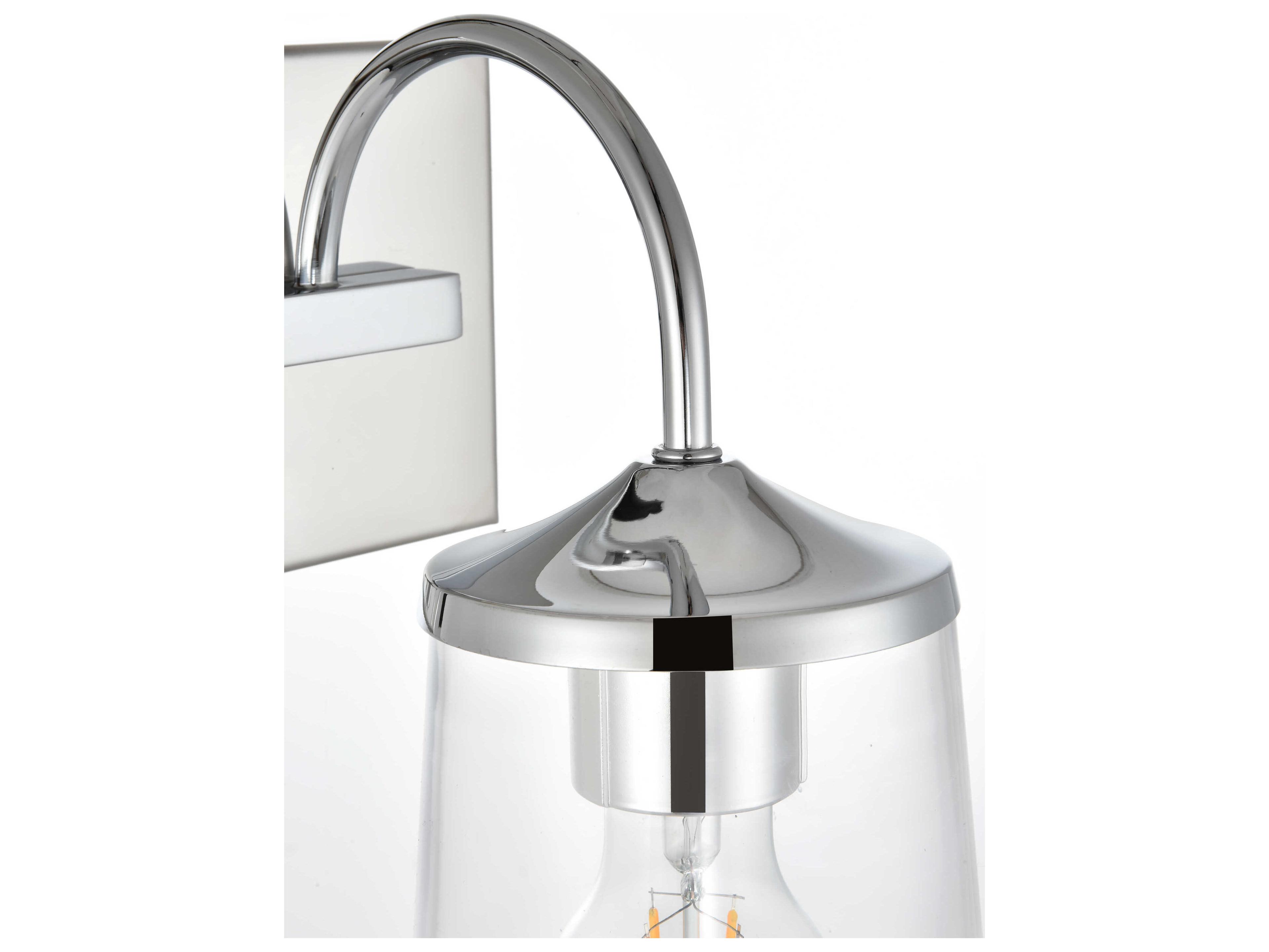 Elegant Lighting Avani 1-Light Chrome Glass Wall Sconce