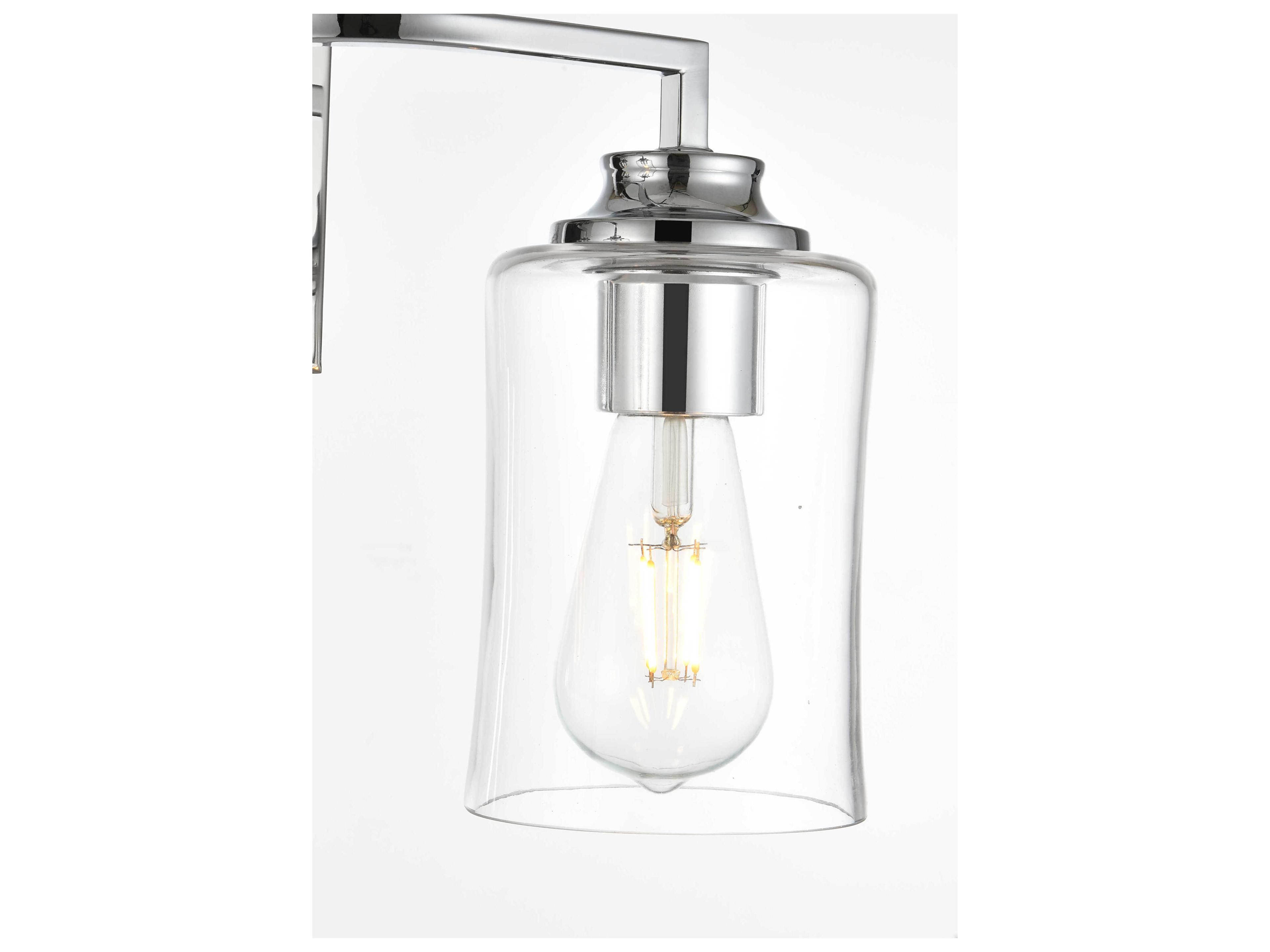 Elegant Lighting Ronnie 2-Light Chrome Glass Vanity Light