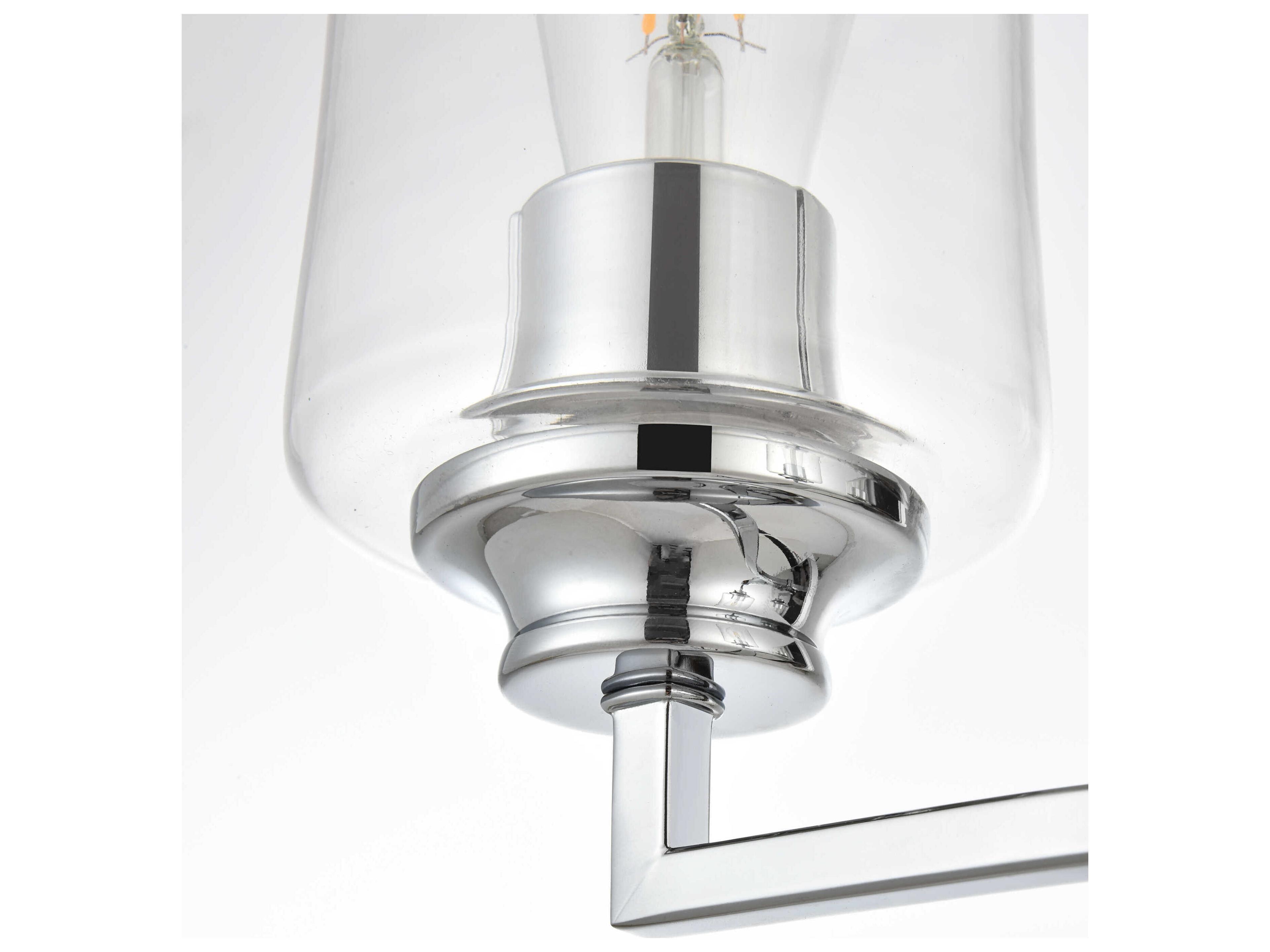 Elegant Lighting Ronnie 2-Light Chrome Glass Vanity Light