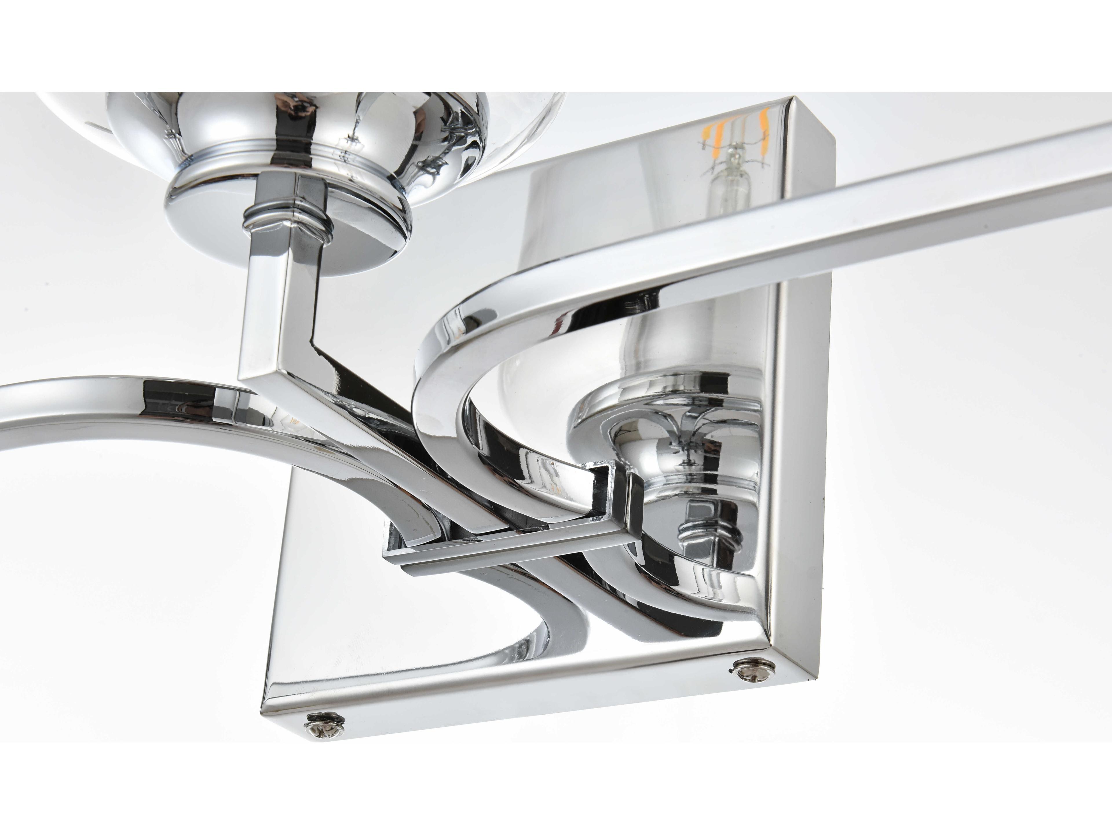 Elegant Lighting Ronnie 3-Light Chrome Glass Vanity Light