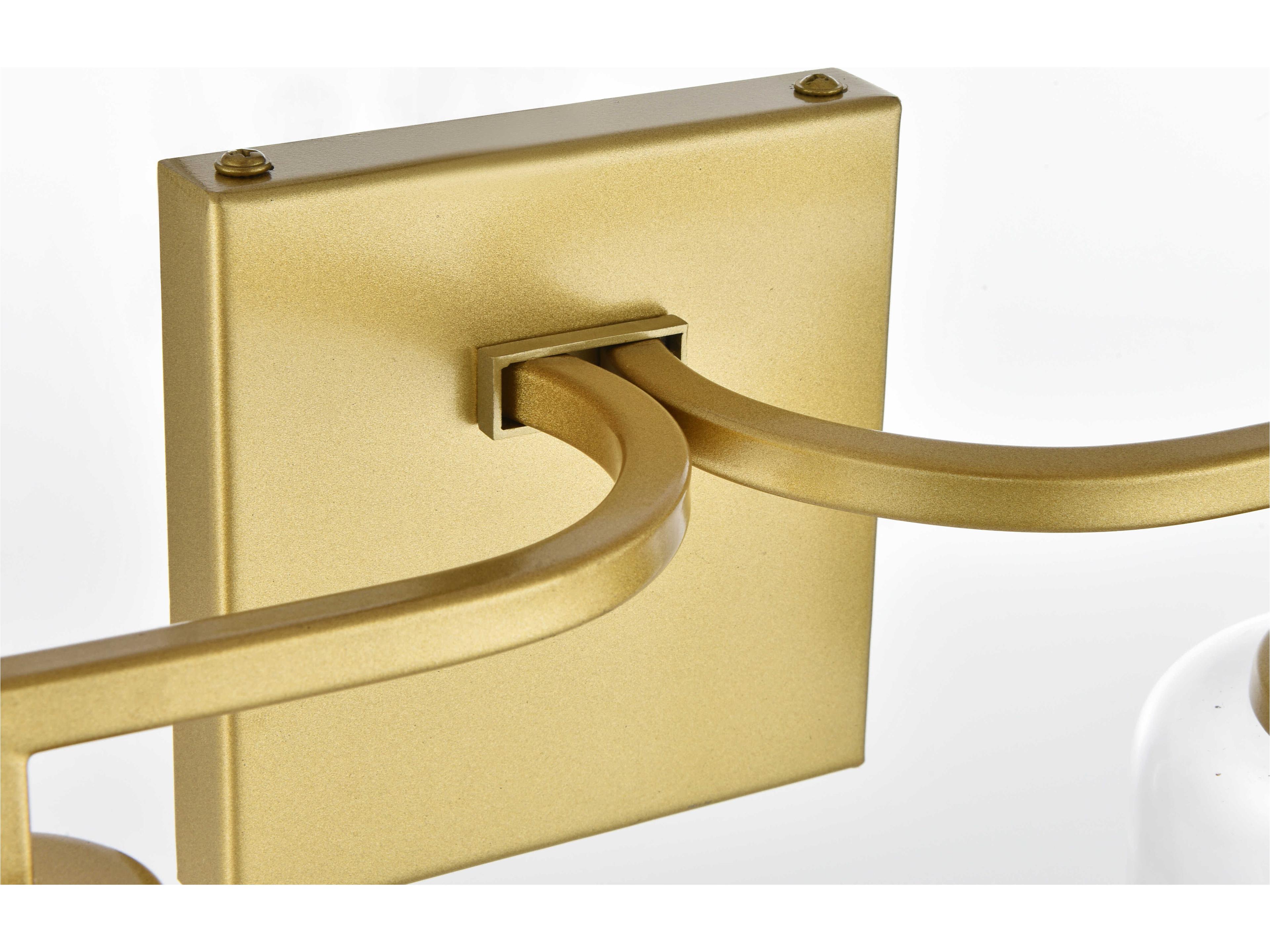 Elegant Lighting Ronnie 4-Light Brass Glass Vanity Light