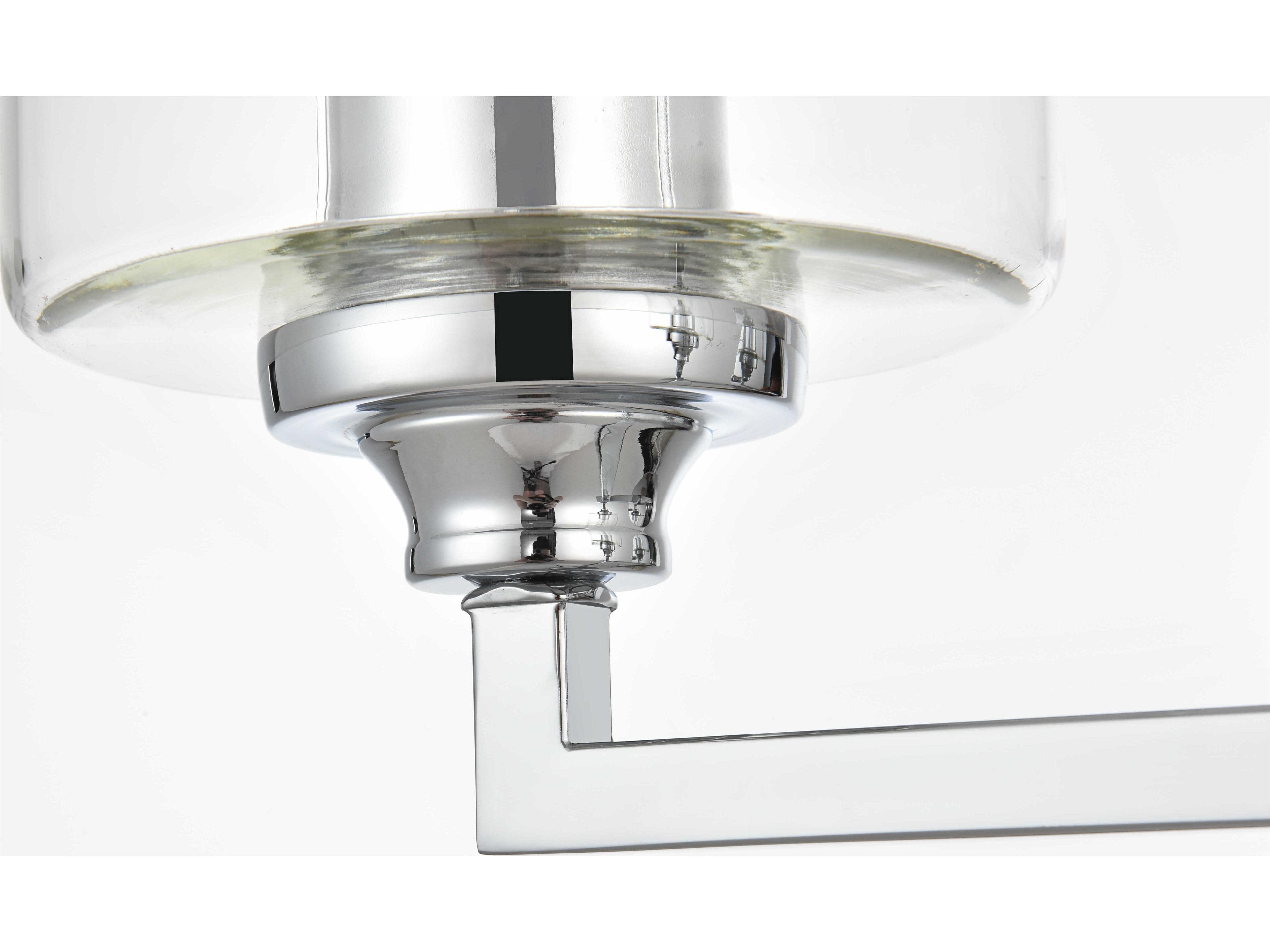 Elegant Lighting Mayson 2-Light Chrome Glass Vanity Light