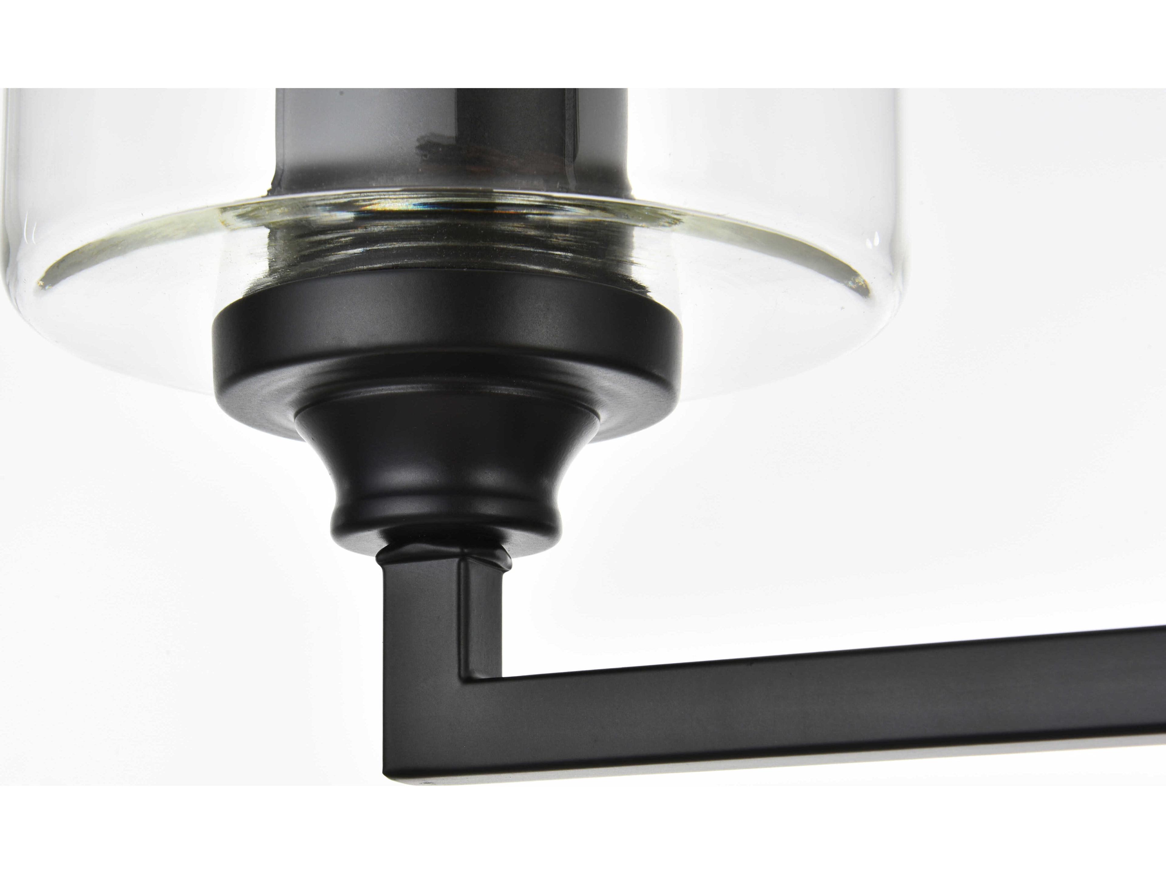 Elegant Lighting Mayson 3-Light Black Glass Vanity Light