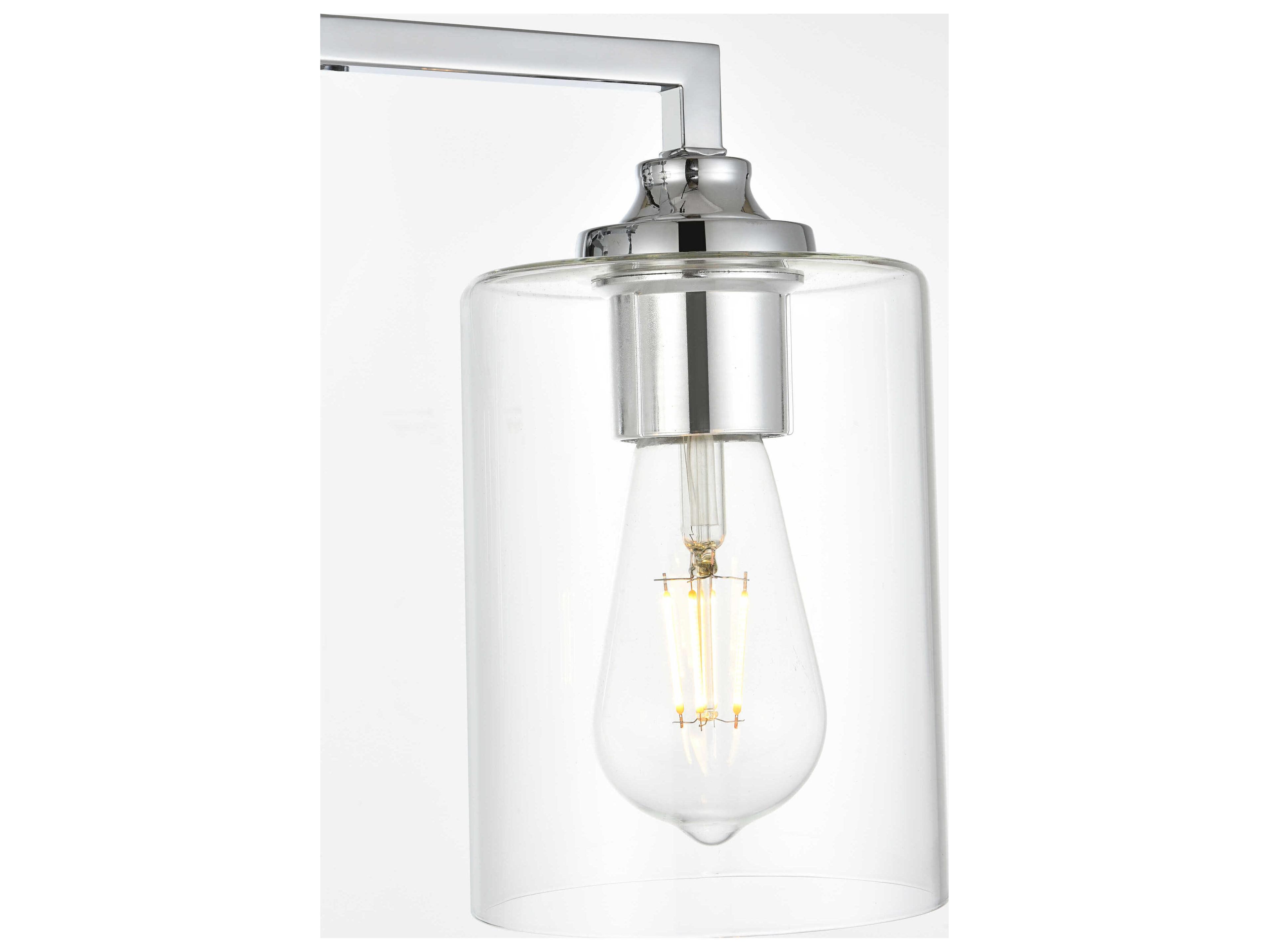 Elegant Lighting Mayson 3-Light Chrome Glass Vanity Light