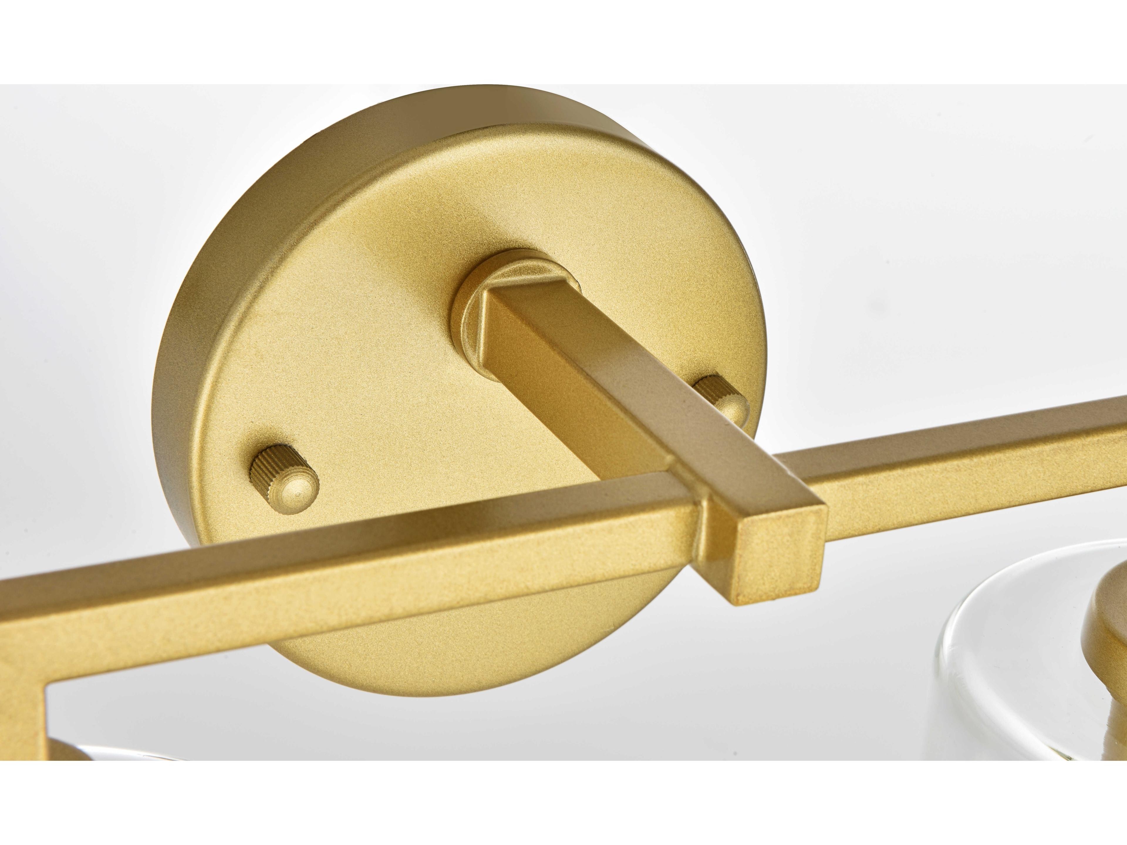 Elegant Lighting Mayson 4-Light Brass Glass Vanity Light