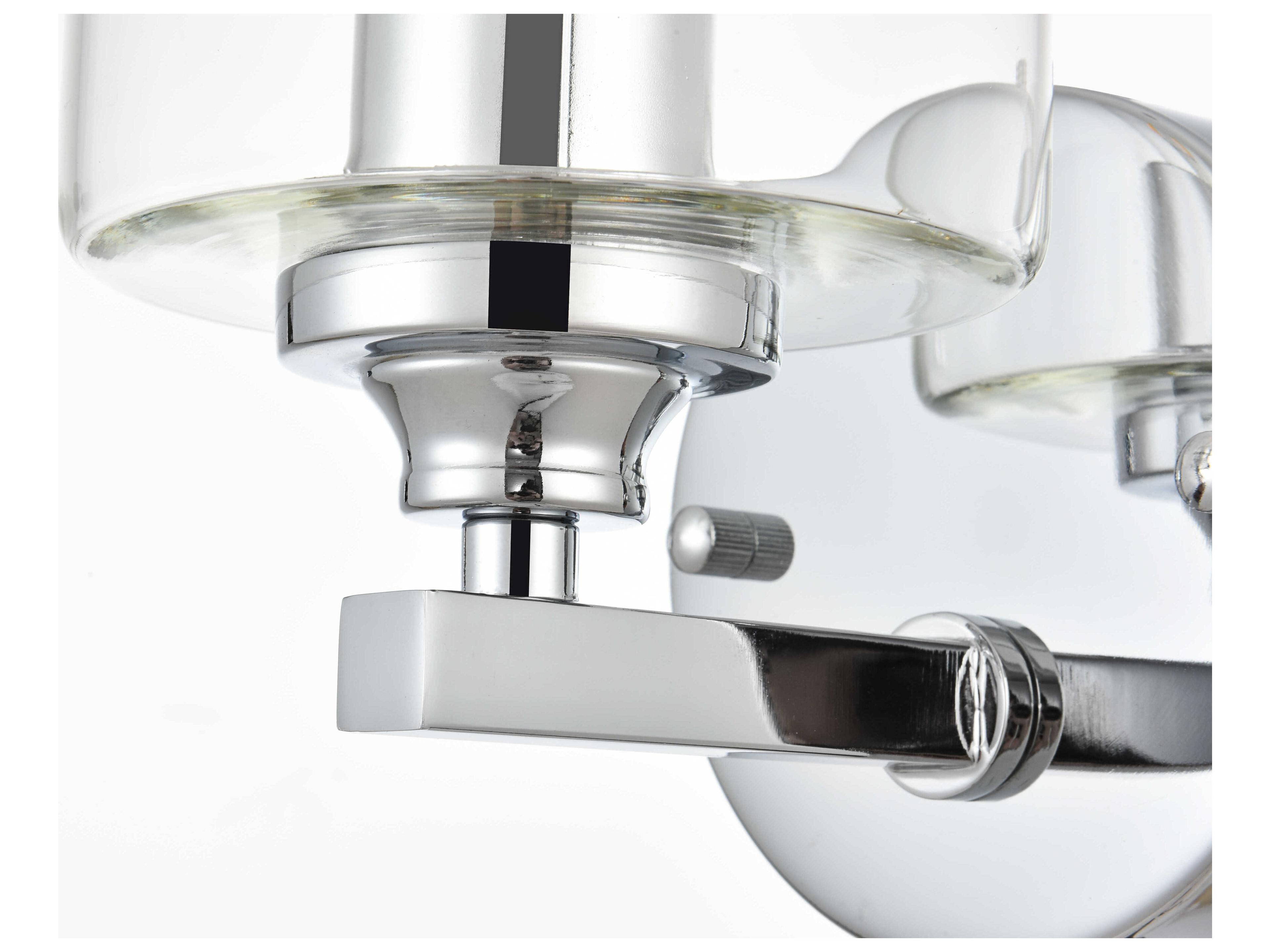 Elegant Lighting Mayson 1-Light Chrome Glass Wall Sconce