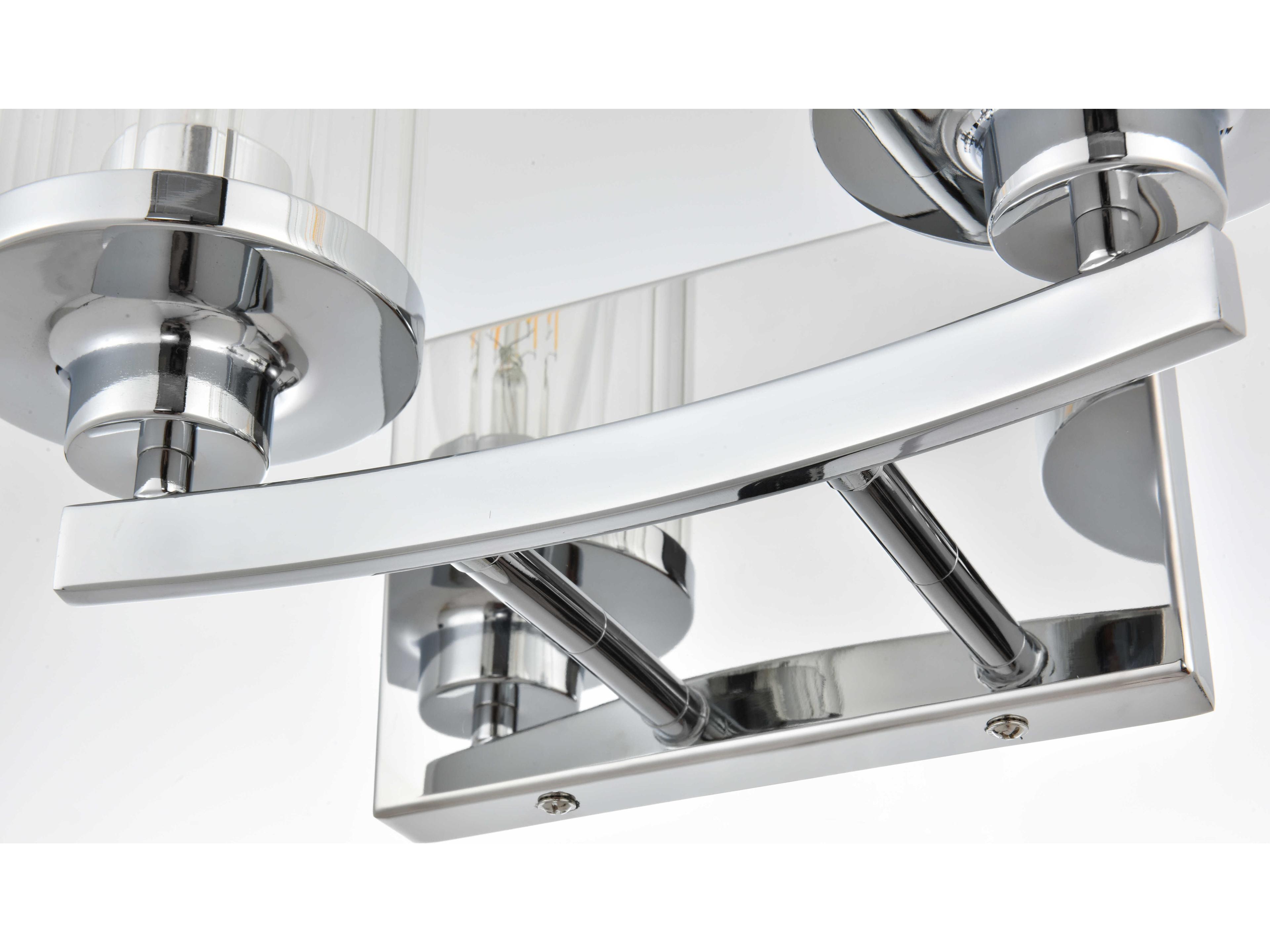 Elegant Lighting Saanvi 2-Light Chrome Glass Vanity Light