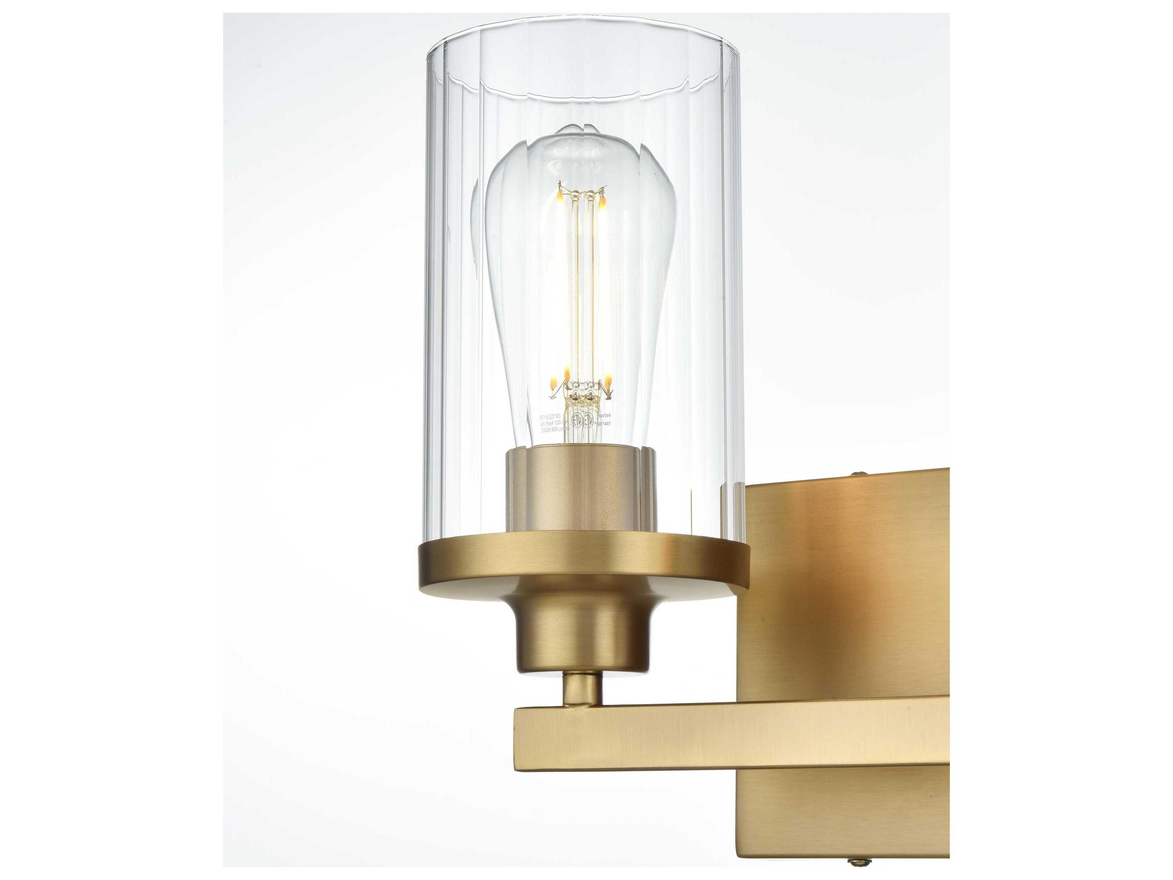 Elegant Lighting Thane 2-Light Satin Gold Vanity Light