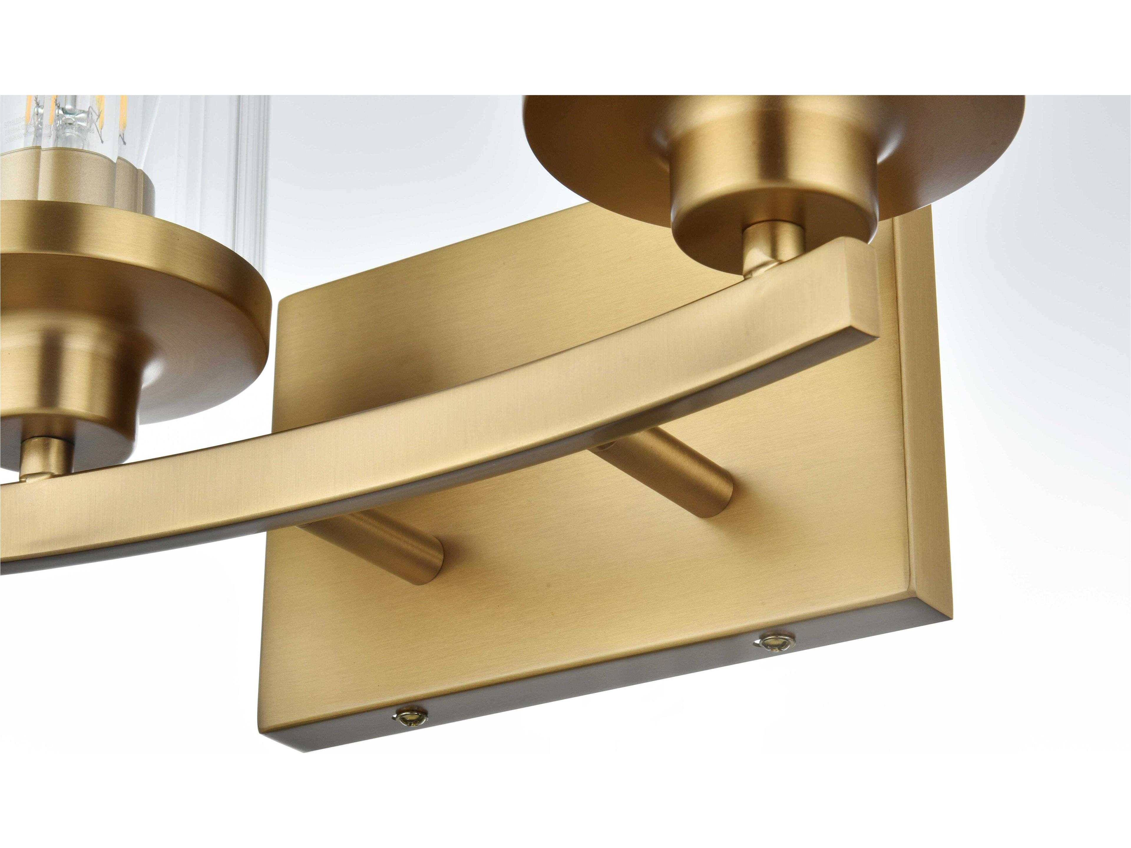 Elegant Lighting Thane 2-Light Satin Gold Vanity Light