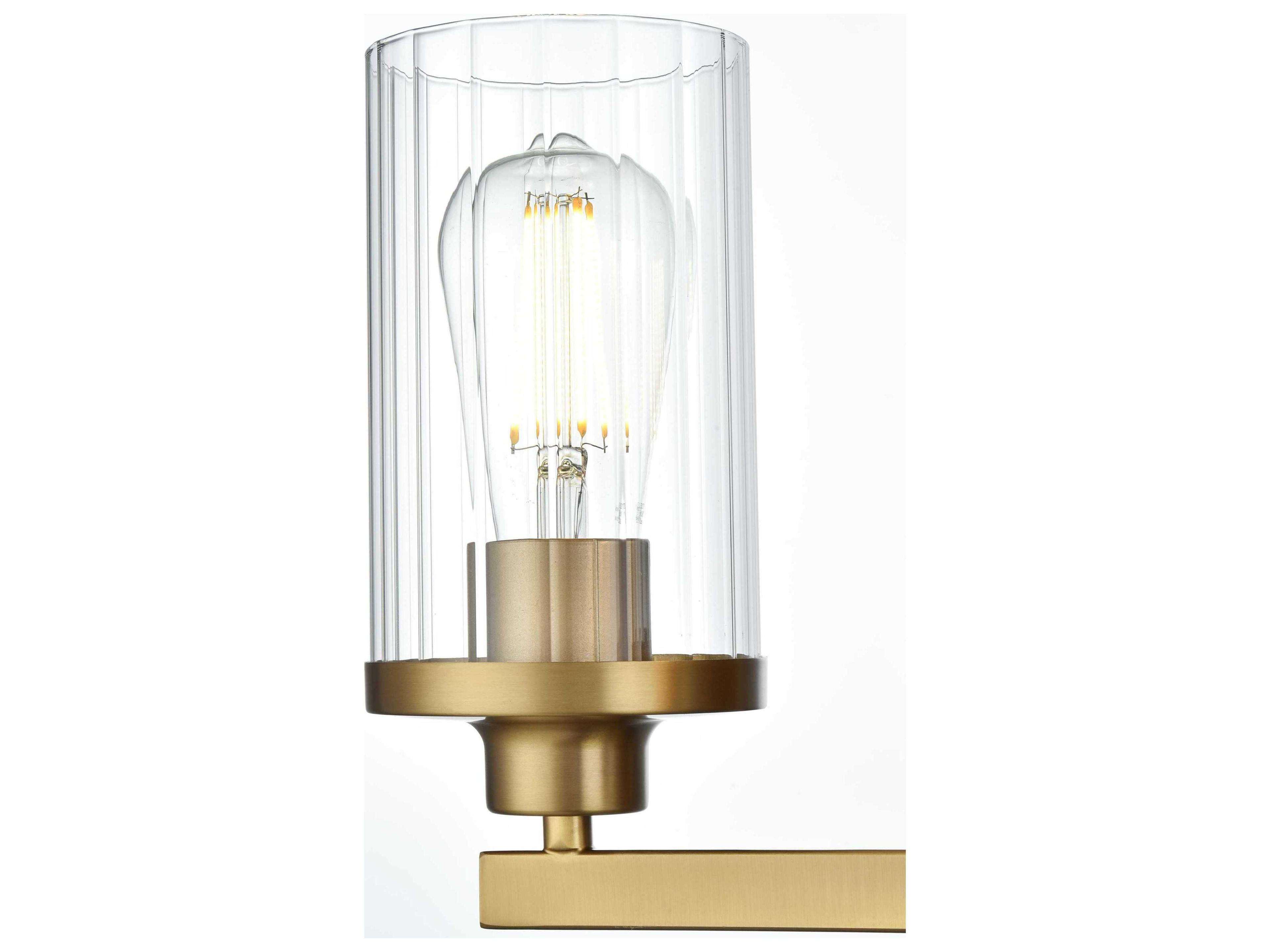 Elegant Lighting Thane 3-Light Satin Gold Vanity Light