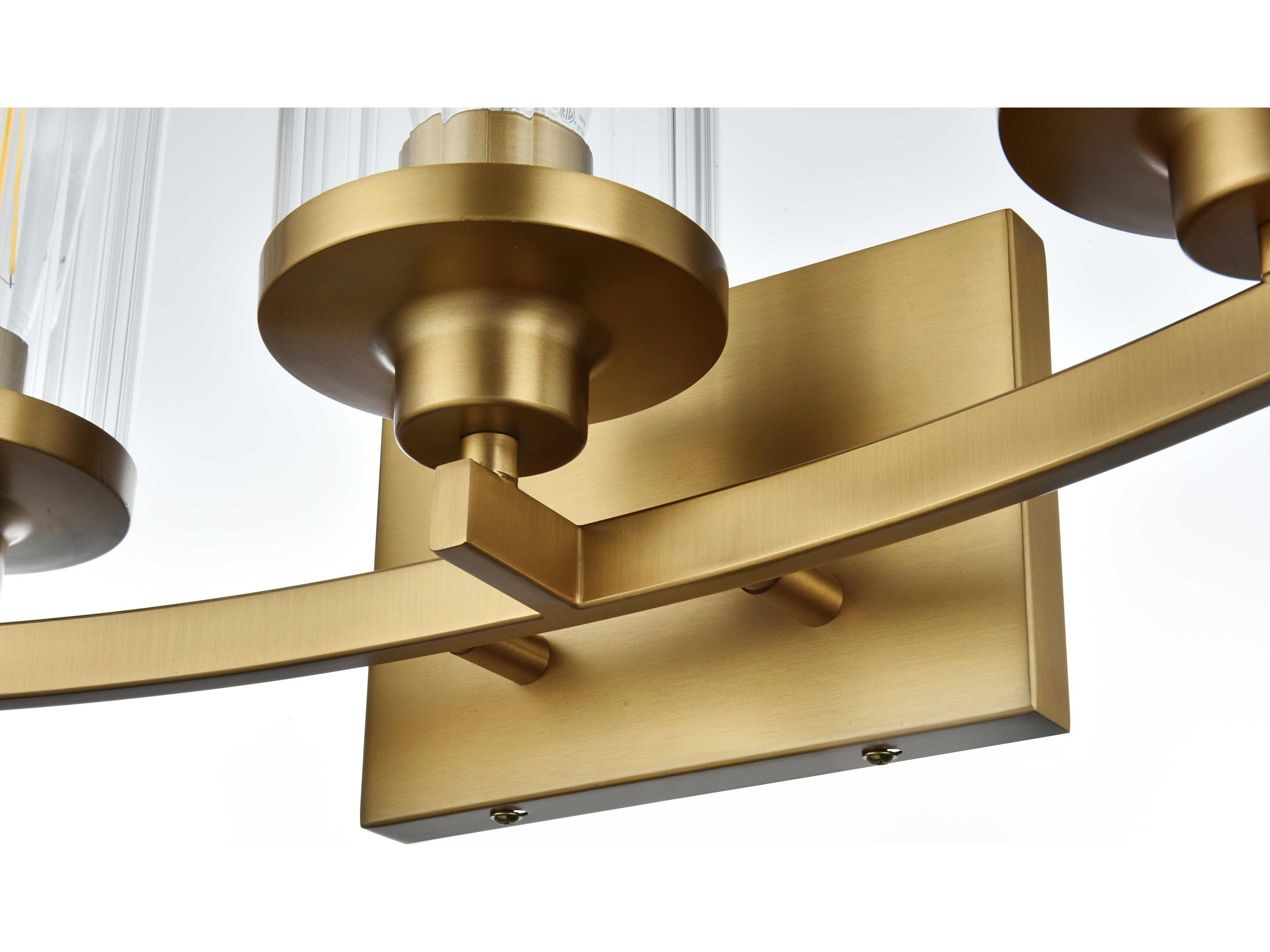 Elegant Lighting Thane 3-Light Satin Gold Vanity Light
