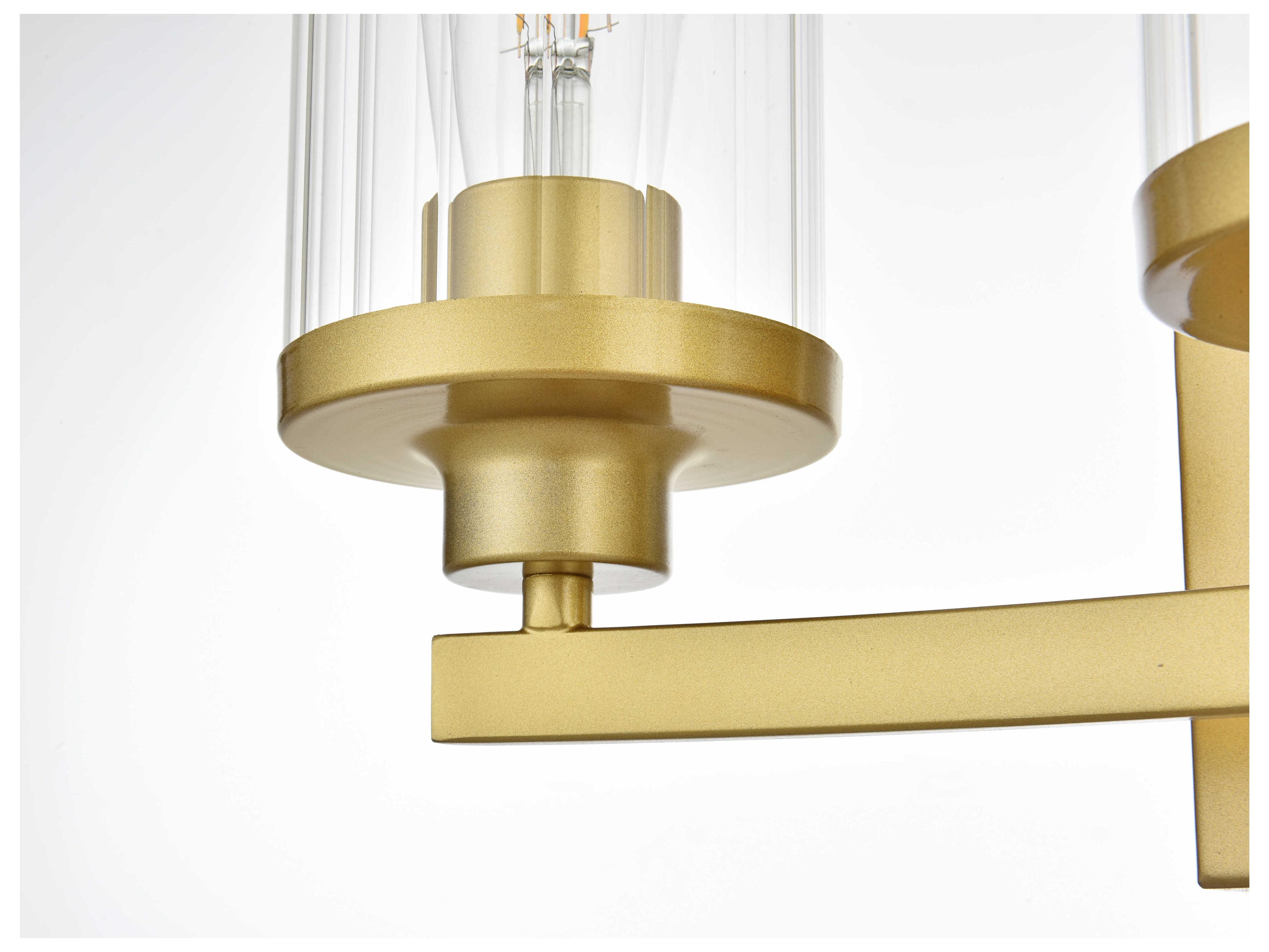 Elegant Lighting Saanvi 4-Light Brass Glass Vanity Light