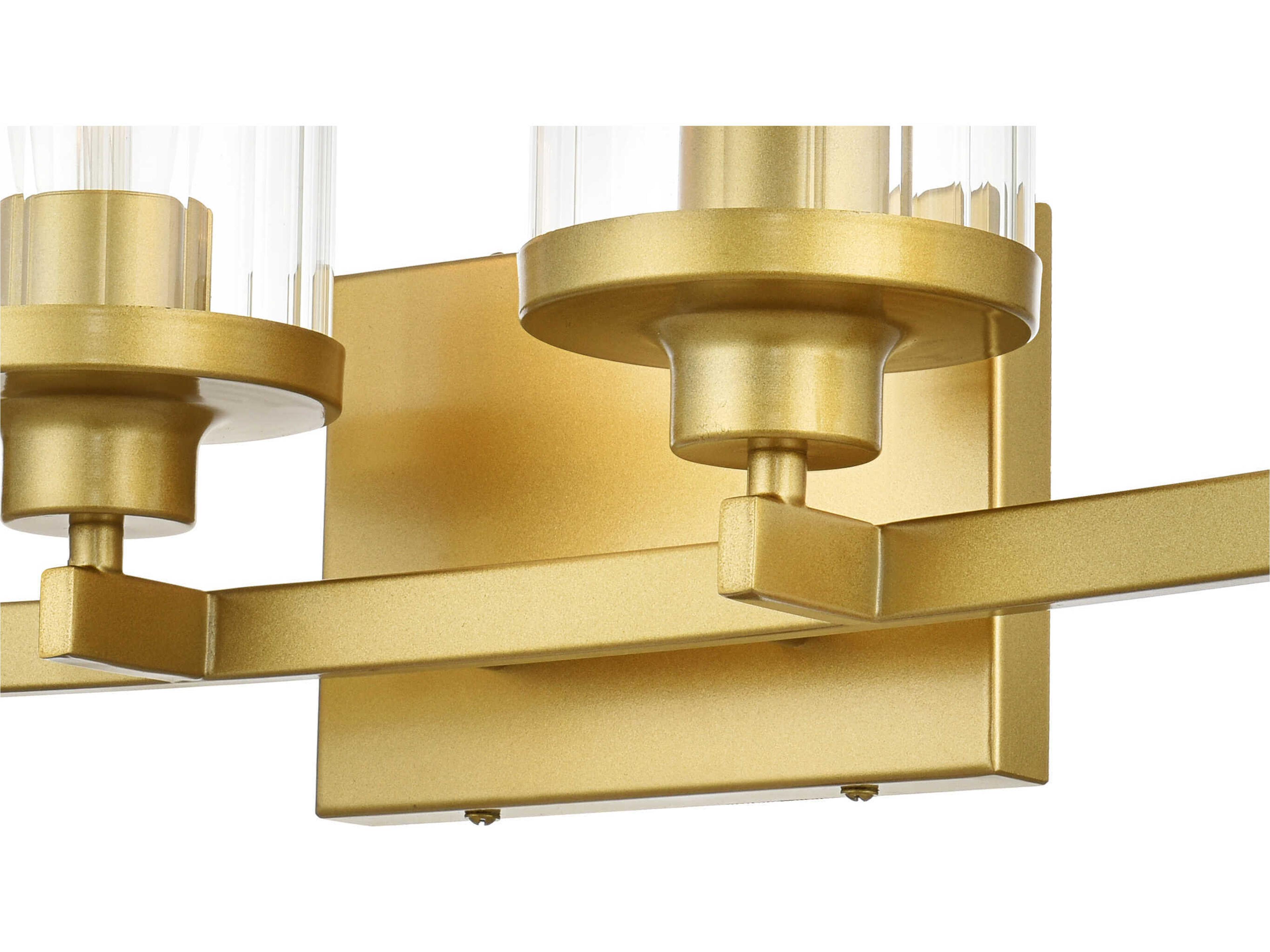Elegant Lighting Saanvi 4-Light Brass Glass Vanity Light