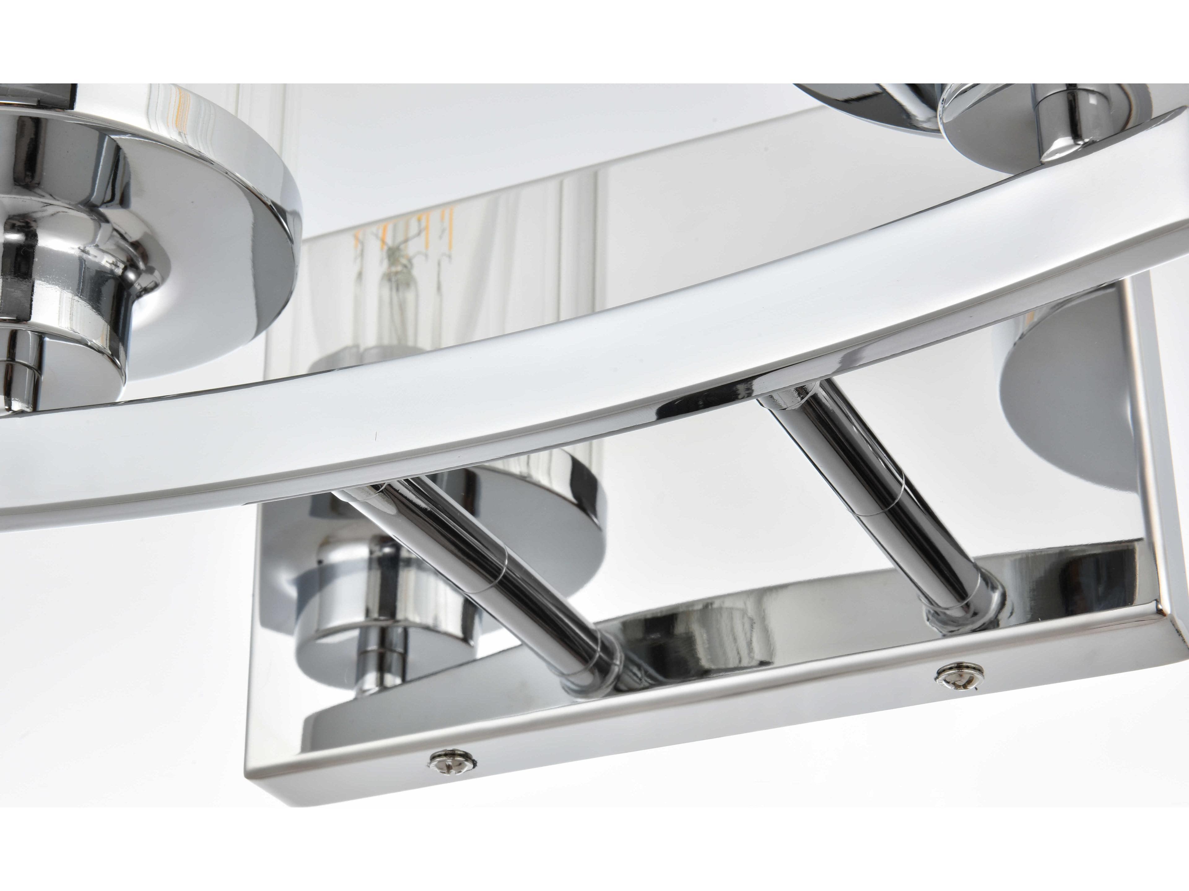 Elegant Lighting Saanvi 4-Light Chrome Glass Vanity Light