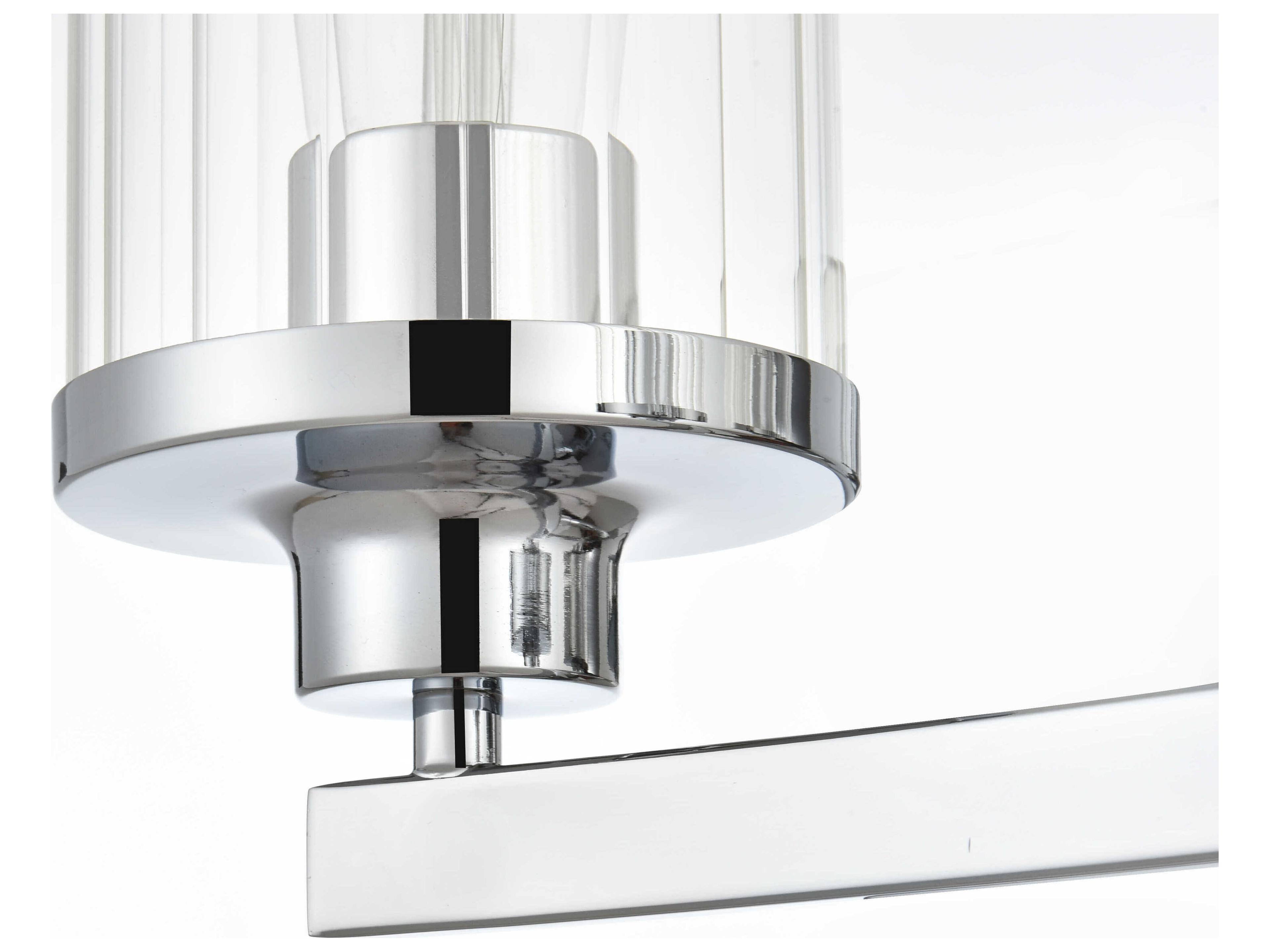 Elegant Lighting Saanvi 4-Light Chrome Glass Vanity Light