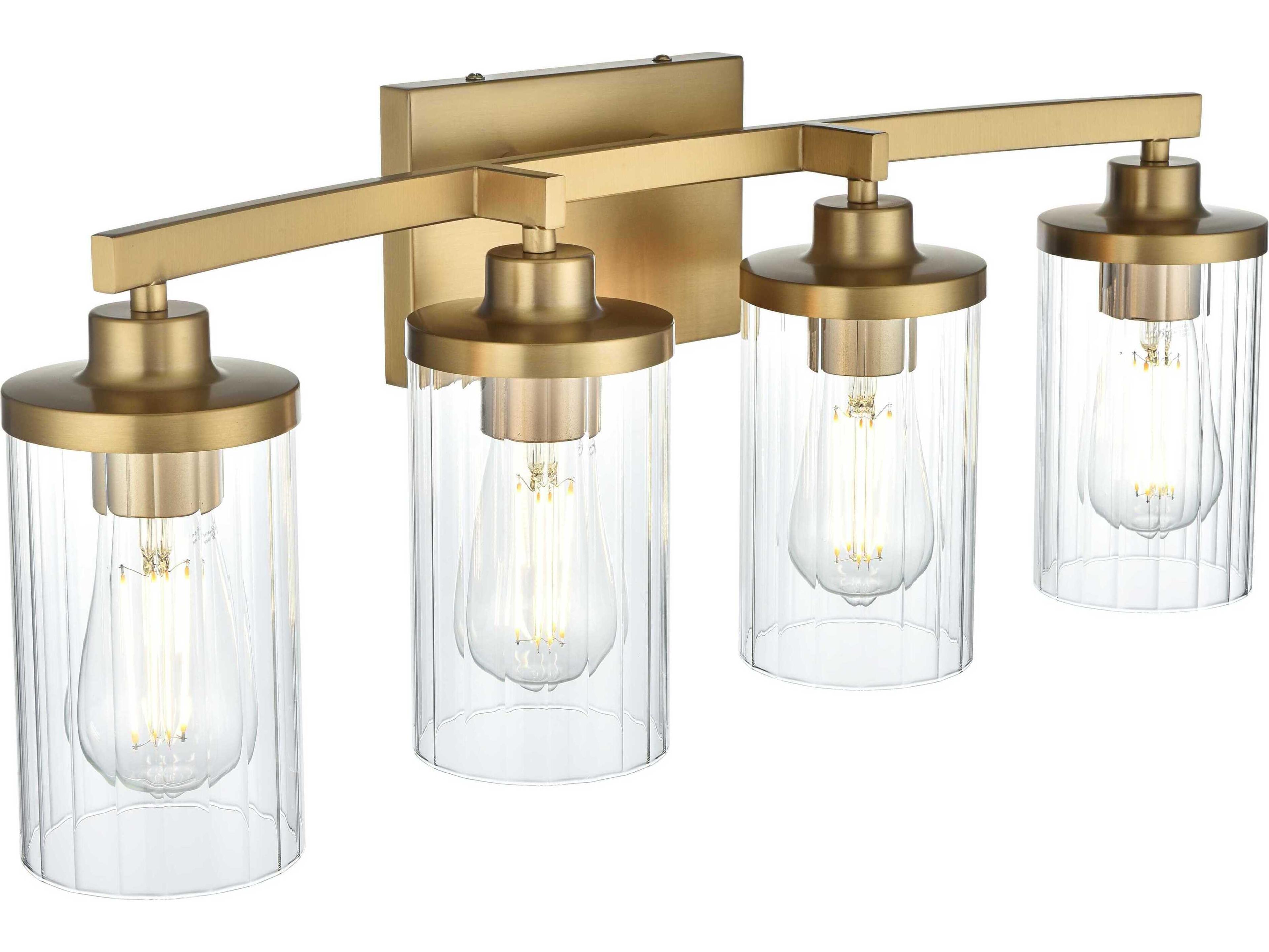 Elegant Lighting Thane 4-Light Satin Gold Vanity Light