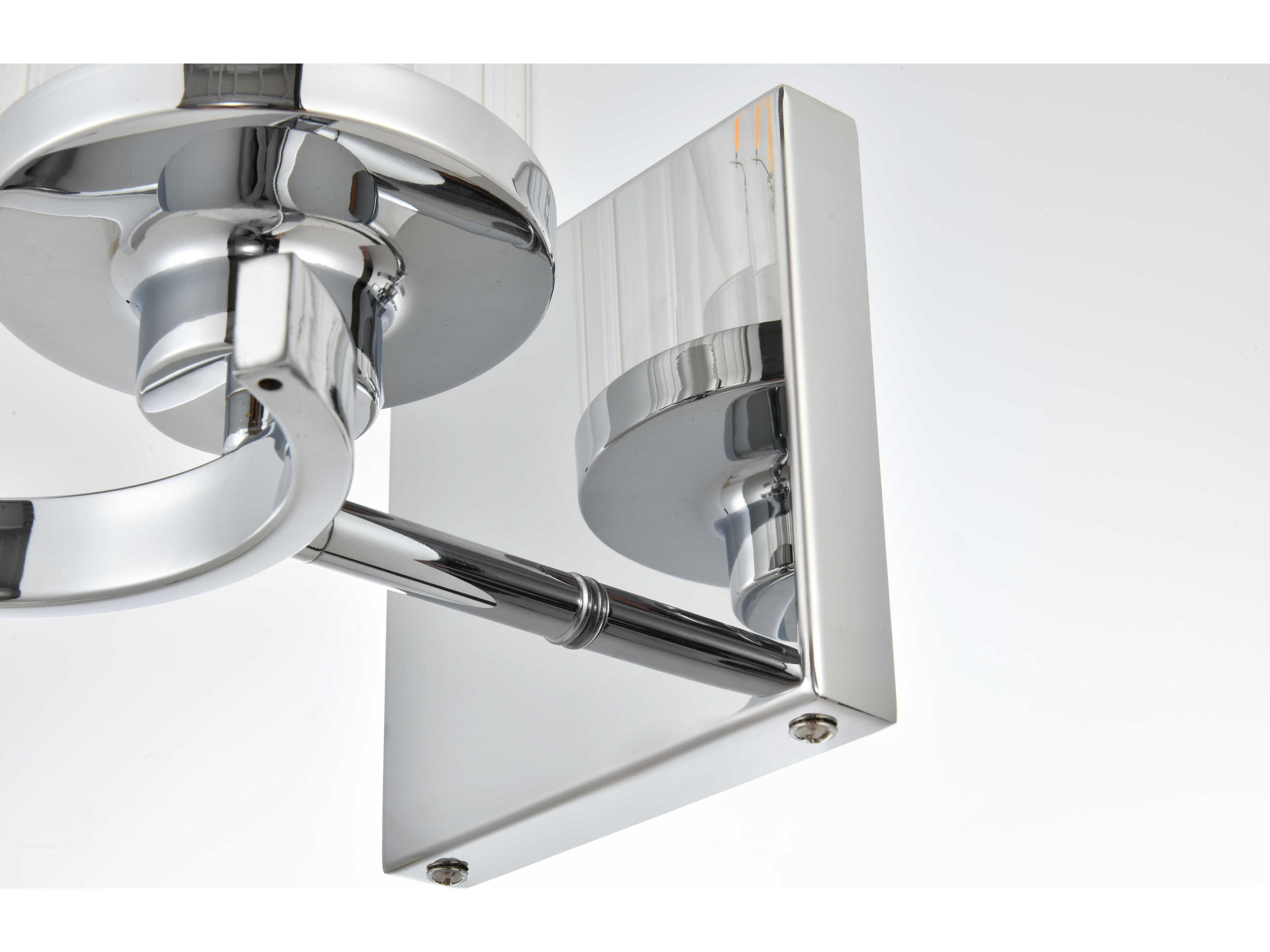 Elegant Lighting Saanvi 1-Light Chrome Glass Wall Sconce