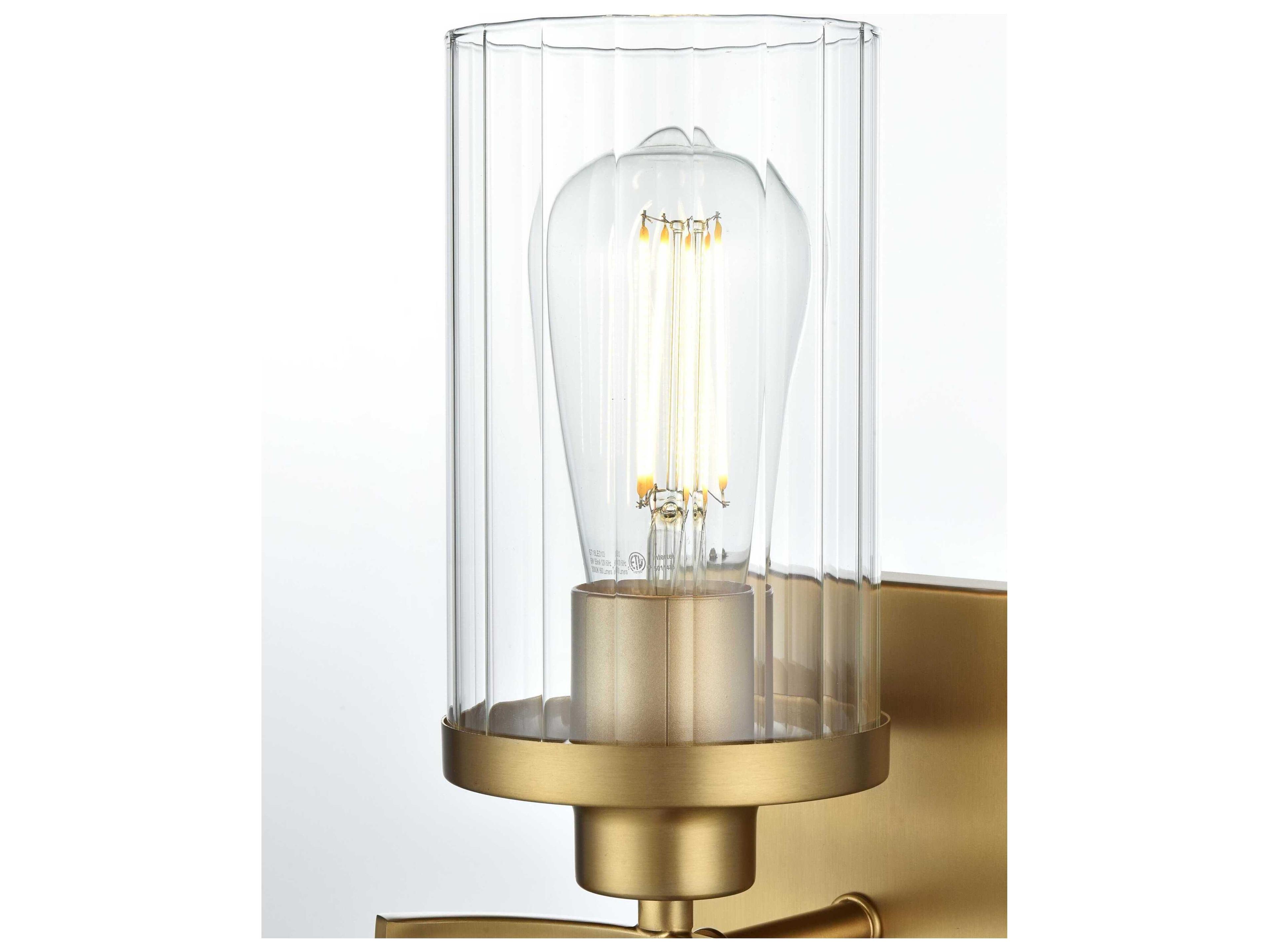 Elegant Lighting Thane 1-Light Satin Gold Wall Sconce