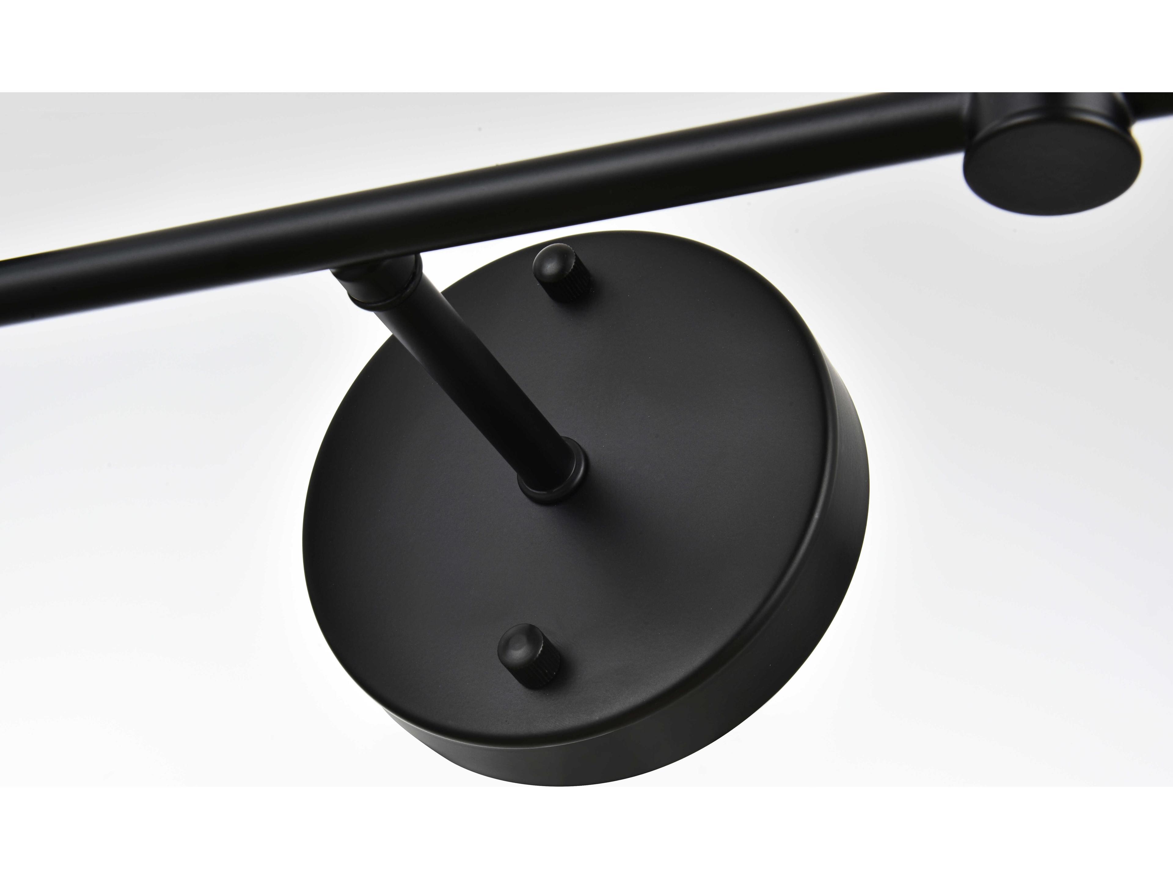 Elegant Lighting Jaelynn 2-Light Black Glass Vanity Light