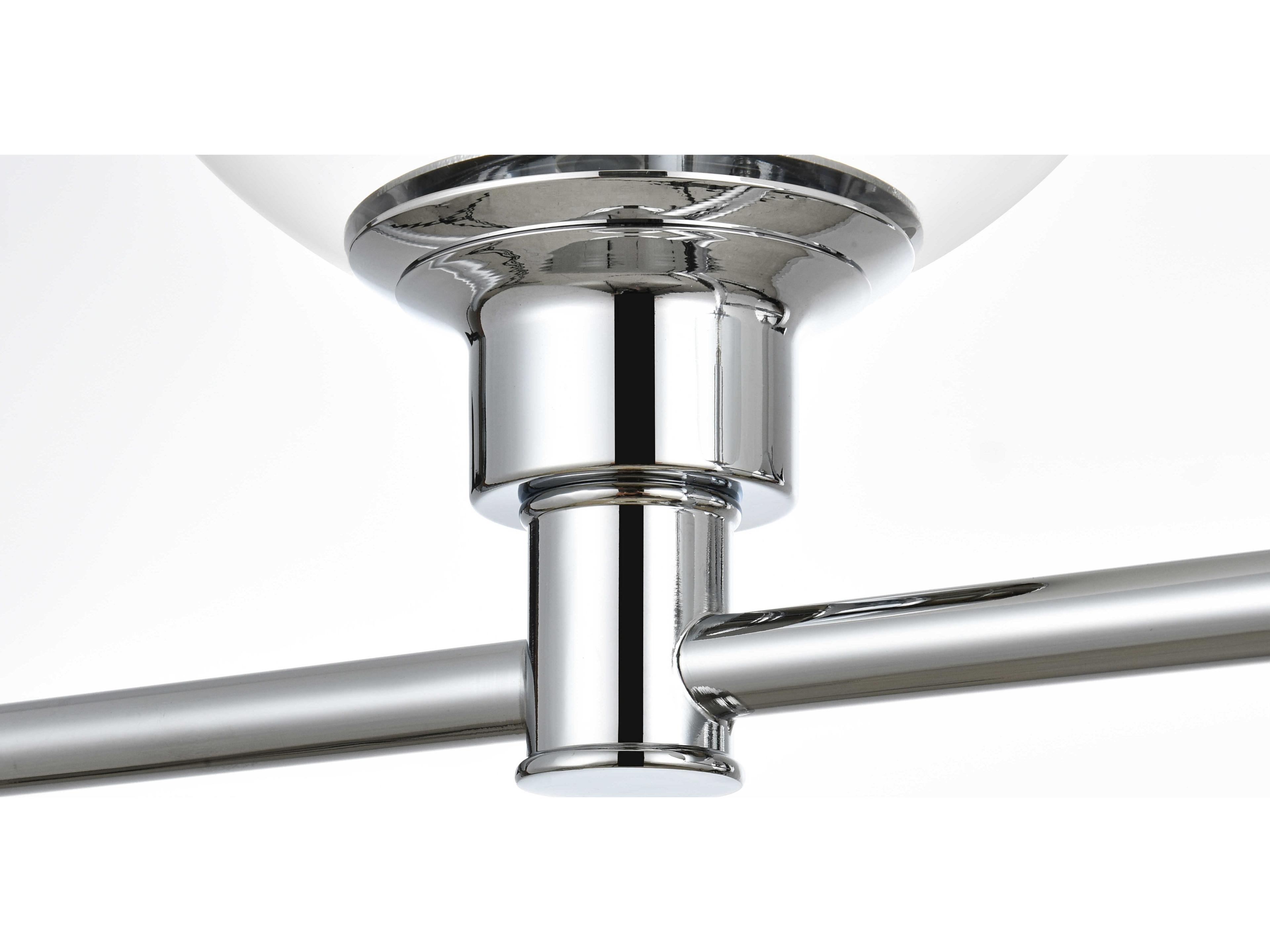 Elegant Lighting Jaelynn 3-Light Chrome Glass Vanity Light