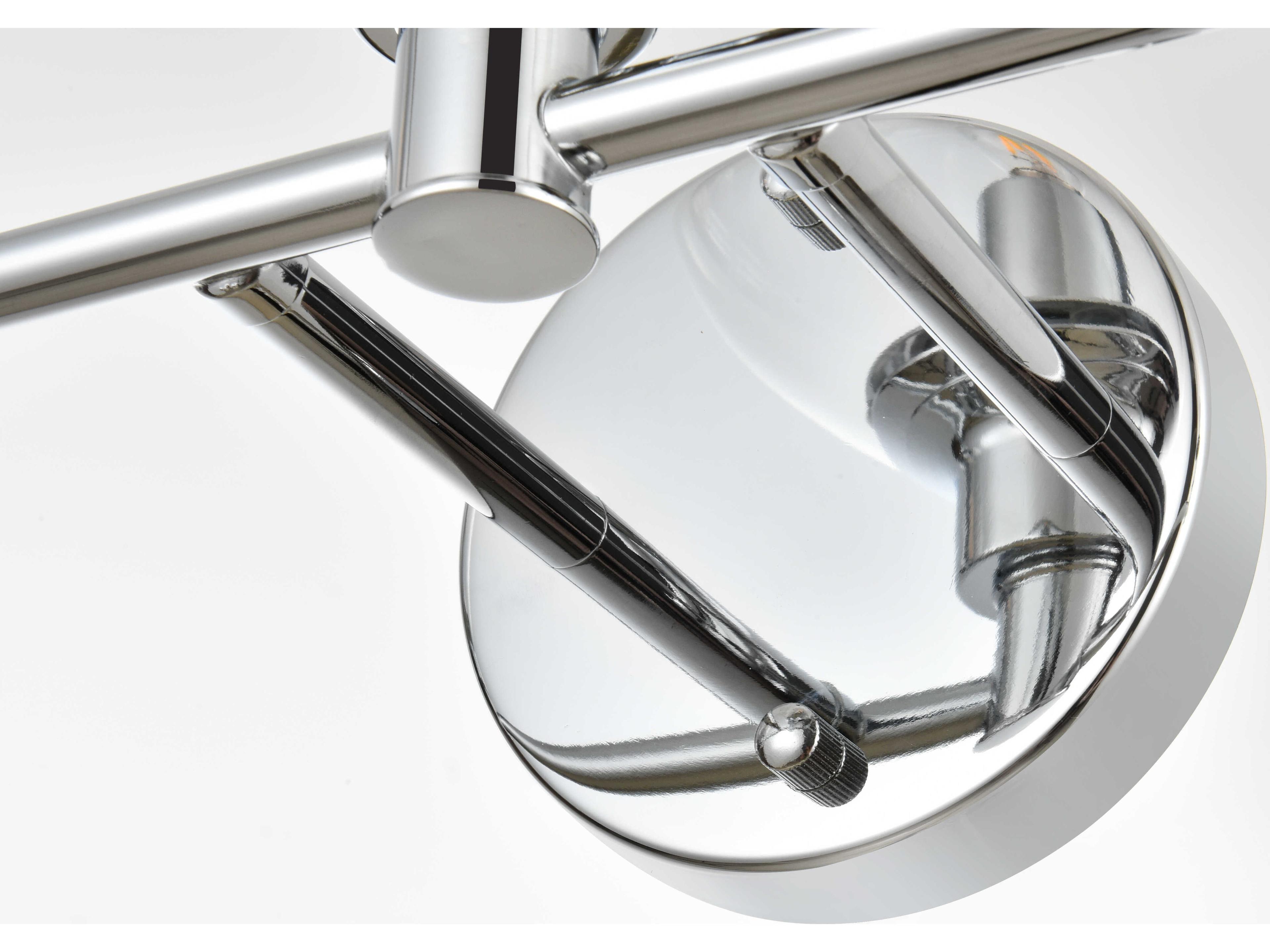 Elegant Lighting Jaelynn 3-Light Chrome Glass Vanity Light