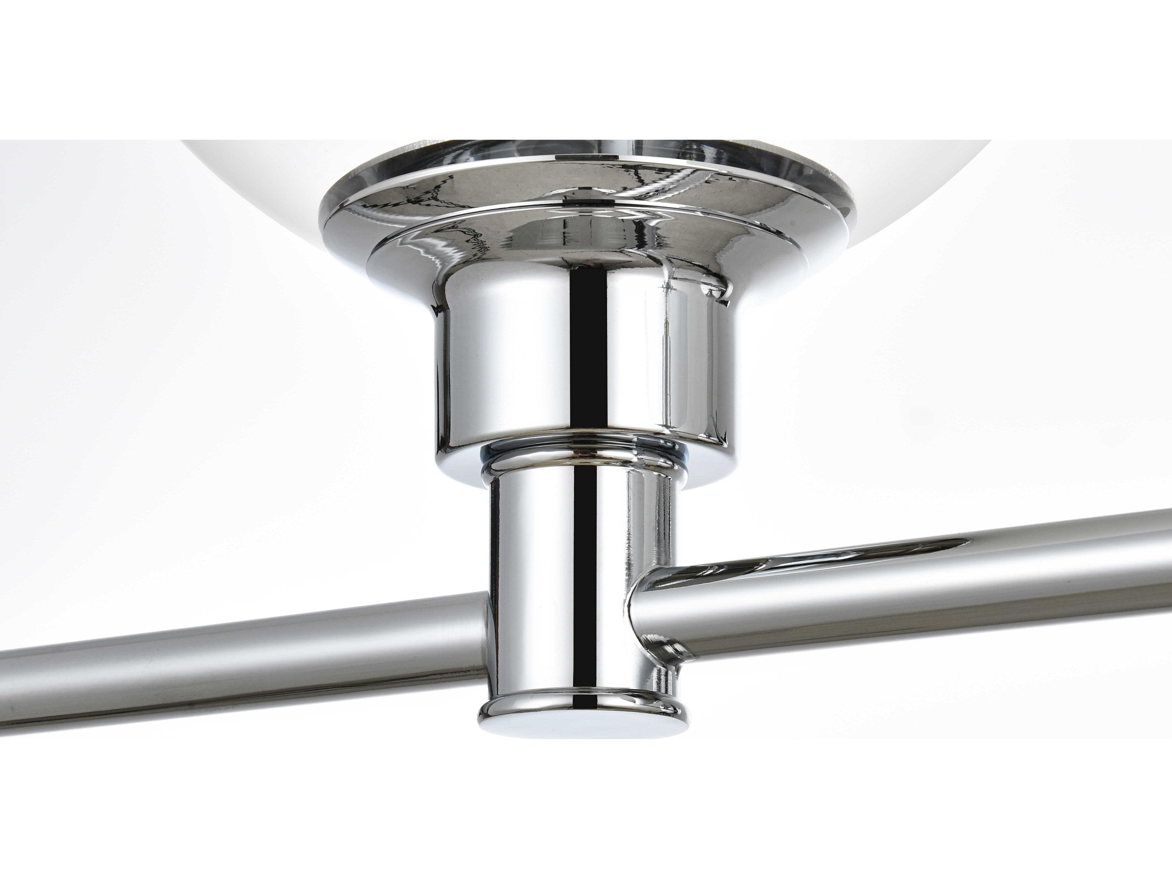 Elegant Lighting Jaelynn 4-Light Chrome Glass Vanity Light