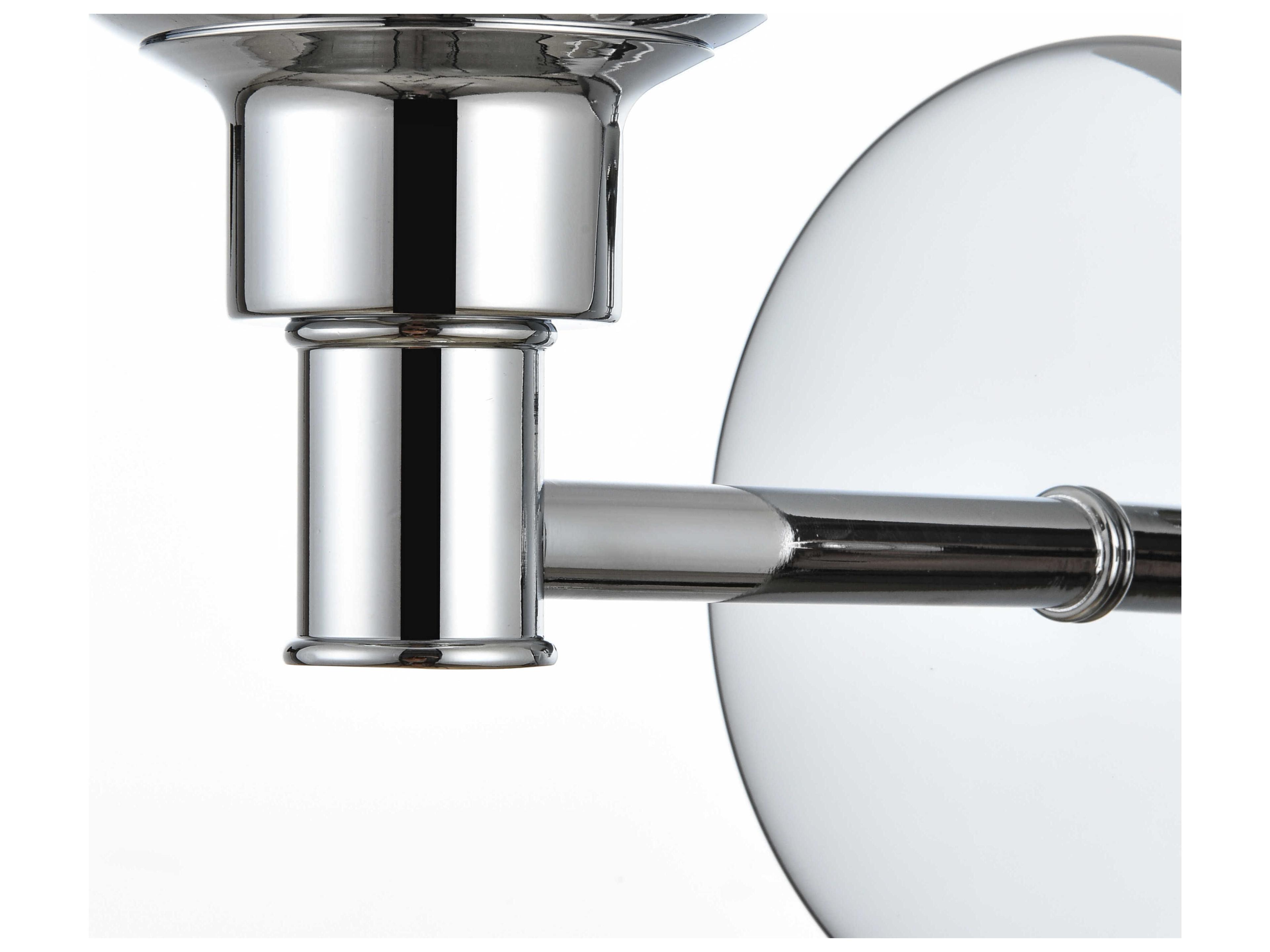 Elegant Lighting Jaelynn 1-Light Chrome Glass Wall Sconce