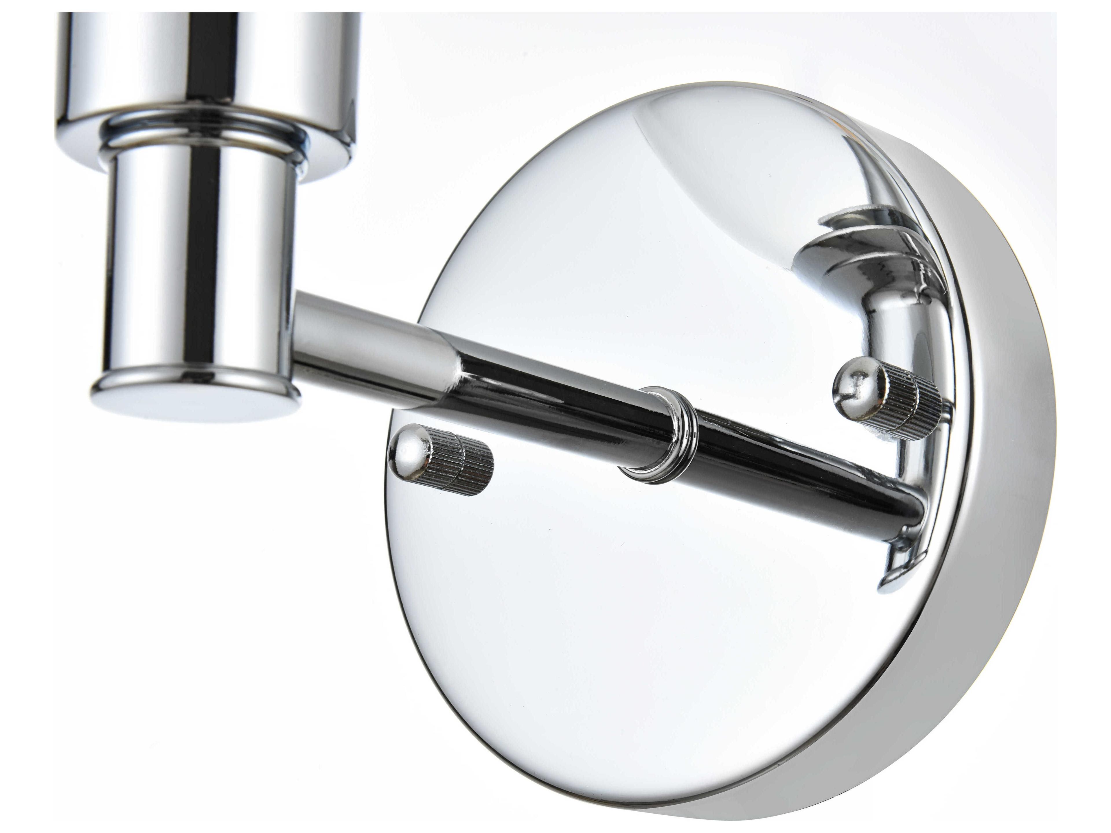 Elegant Lighting Jaelynn 1-Light Chrome Glass Wall Sconce