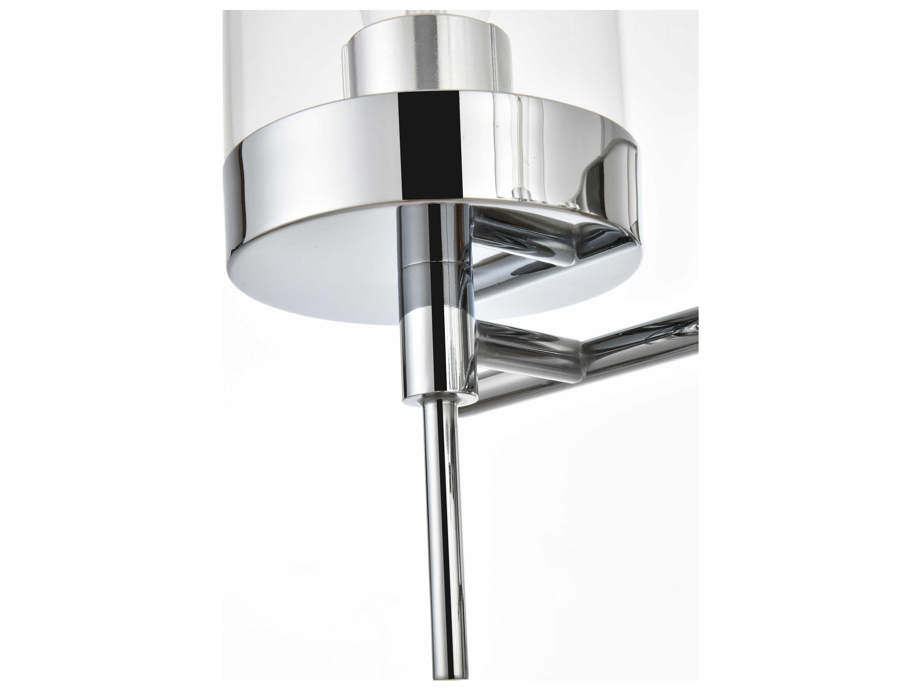 Elegant Lighting Benny 3-Light Chrome Glass Vanity Light