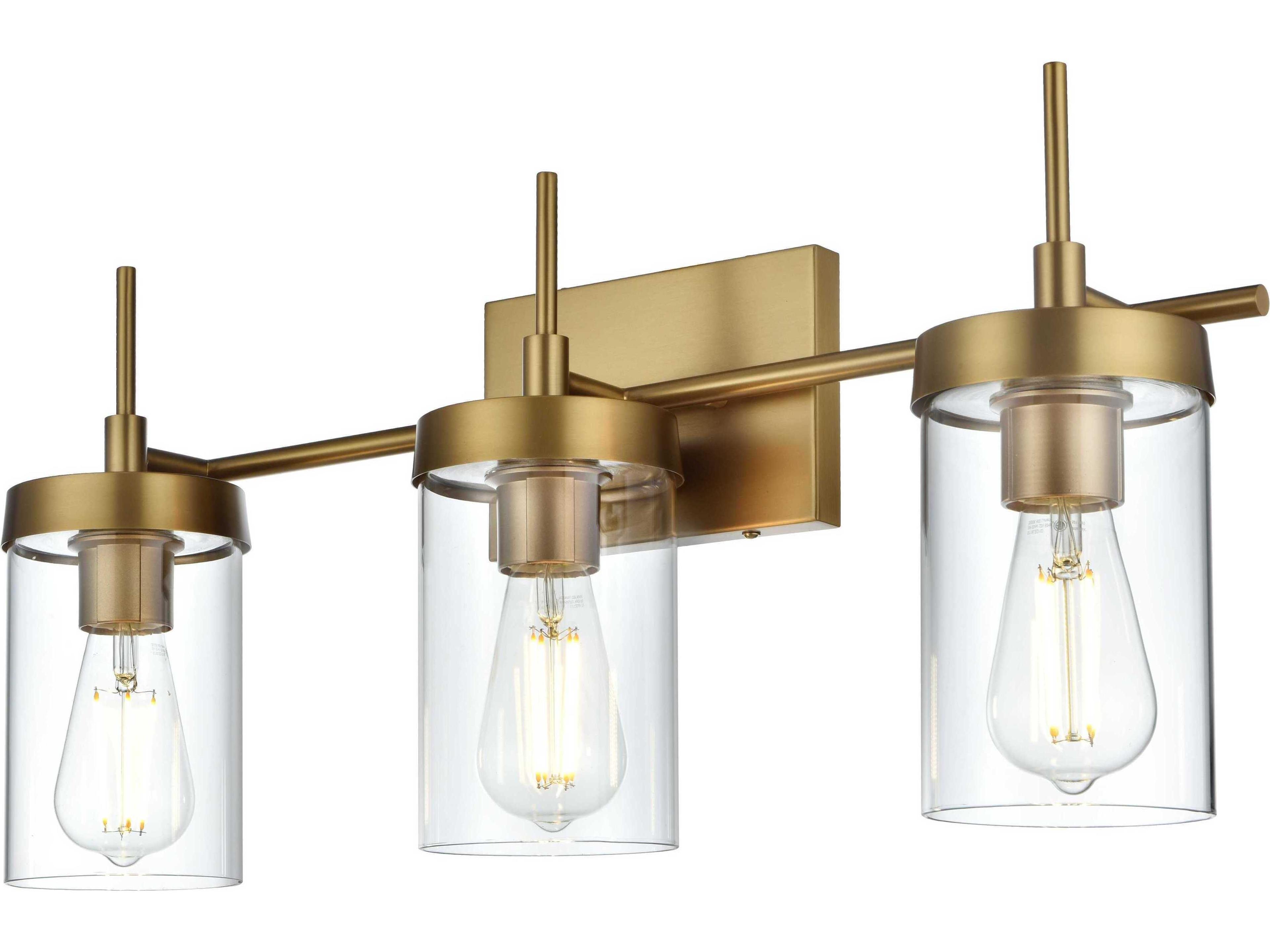 Taryin 3-Light Satin Gold Vanity Light
