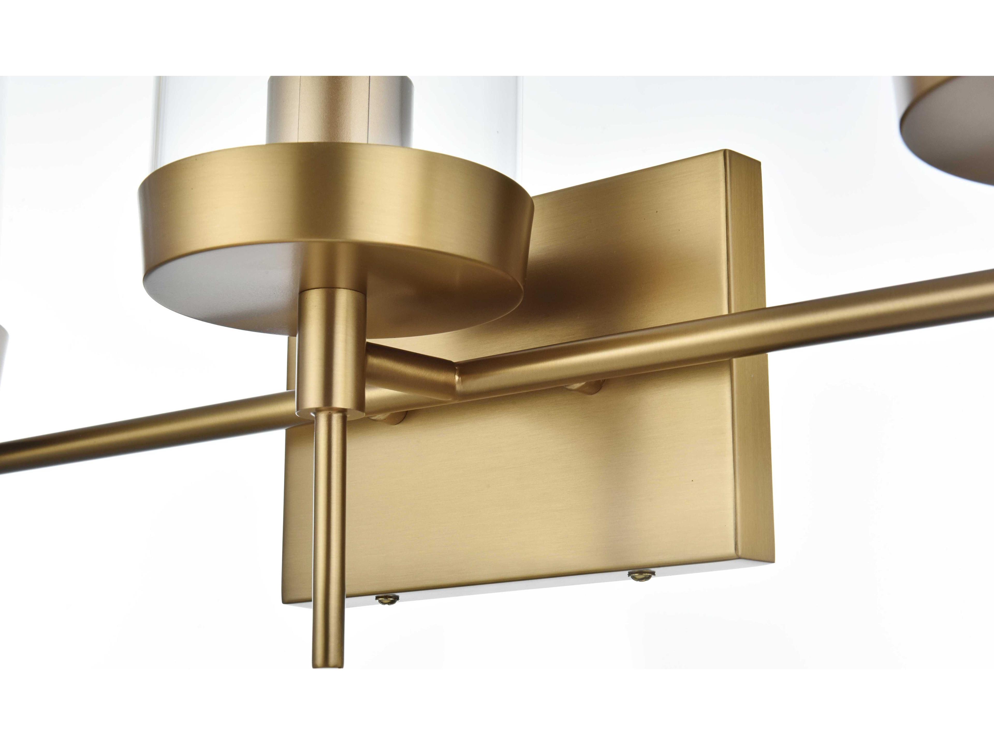 Elegant Lighting Taryin 3-Light Satin Gold Vanity Light