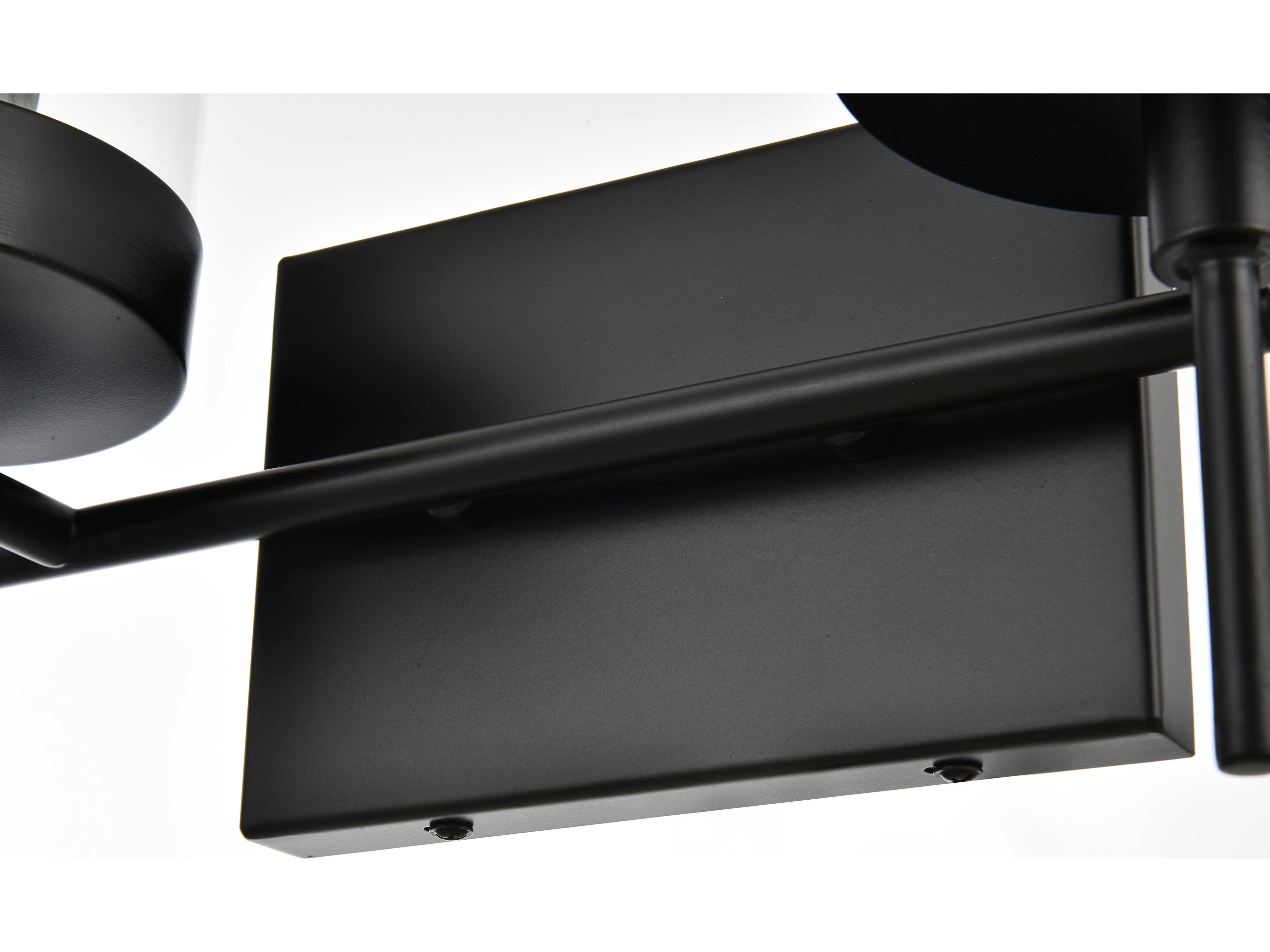 Elegant Lighting Benny 4-Light Black Glass Vanity Light