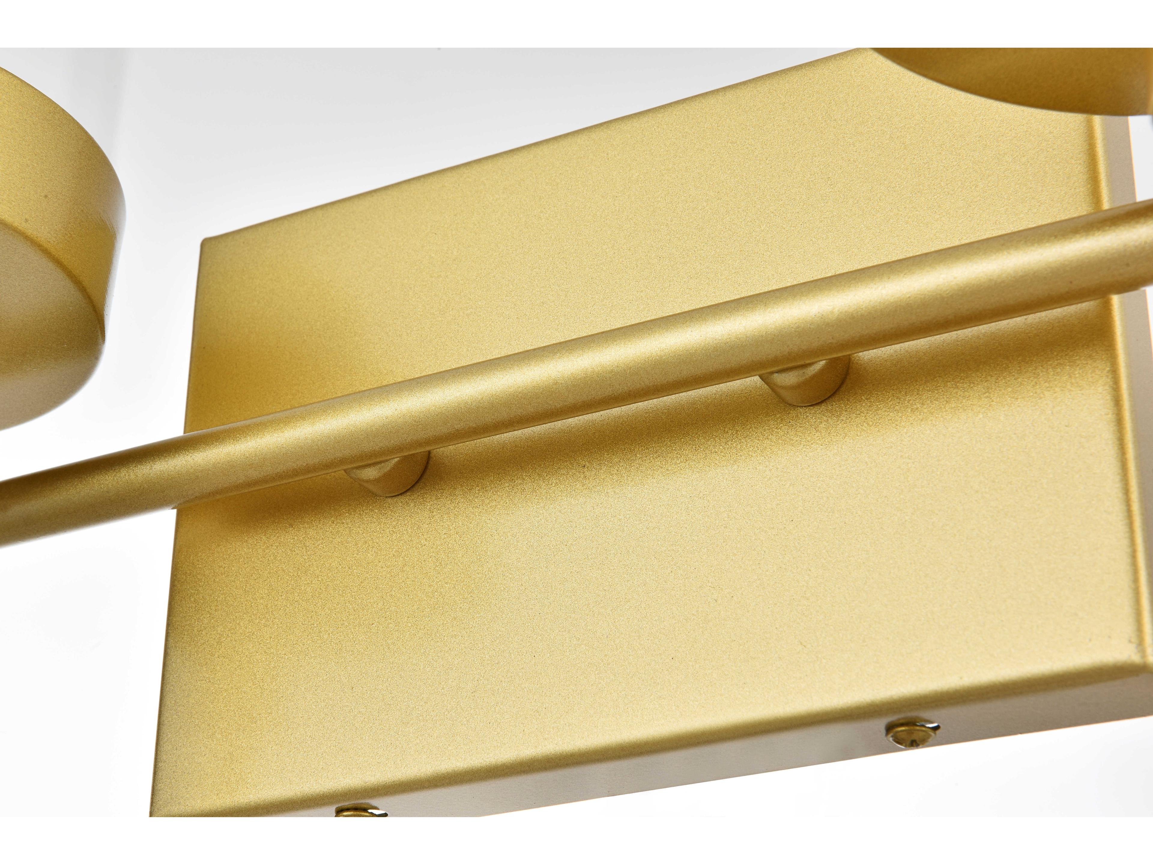 Elegant Lighting Benny 4-Light Brass Glass Vanity Light