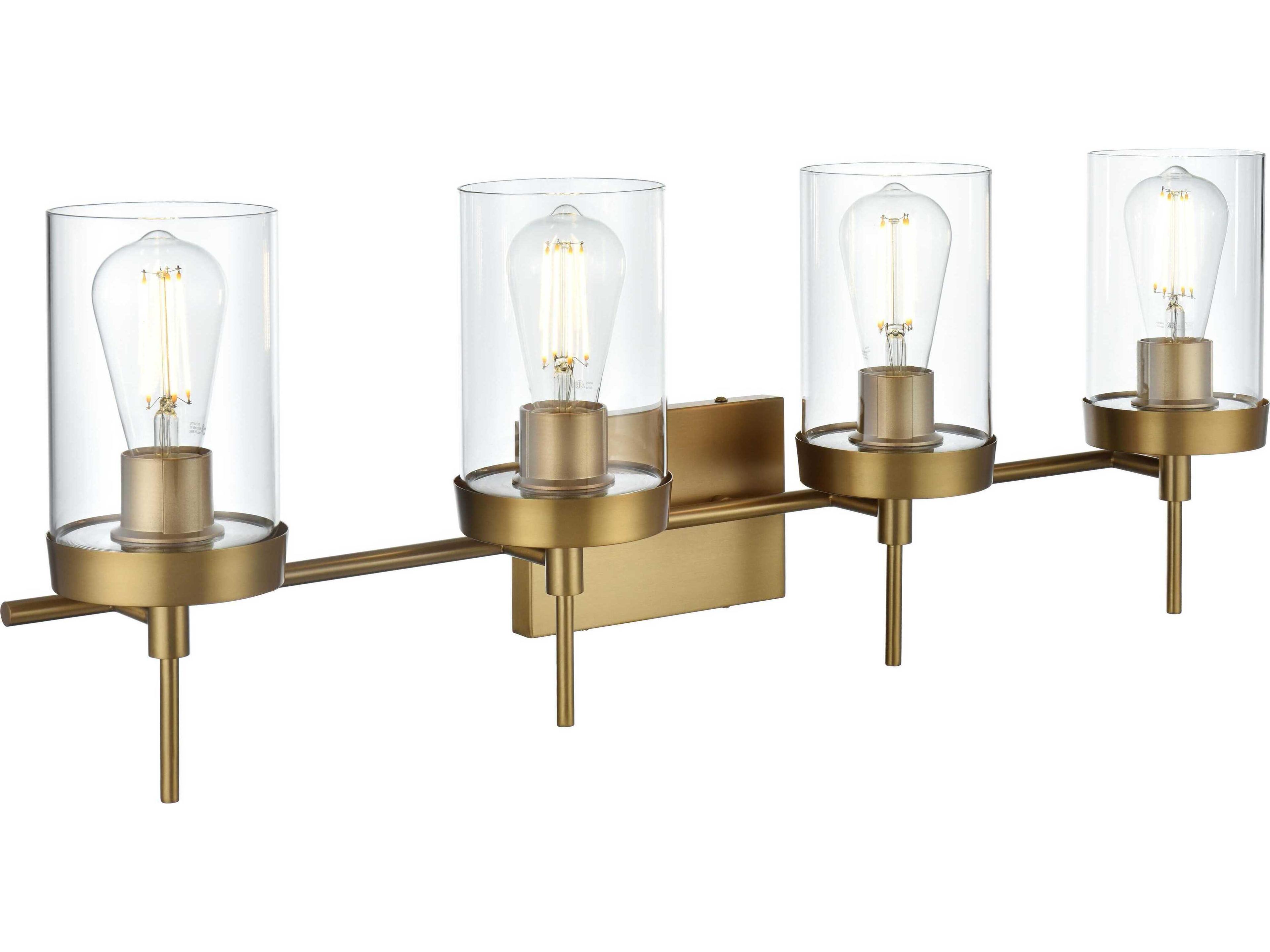 Elegant Lighting Taryin 4-Light Satin Gold Vanity Light