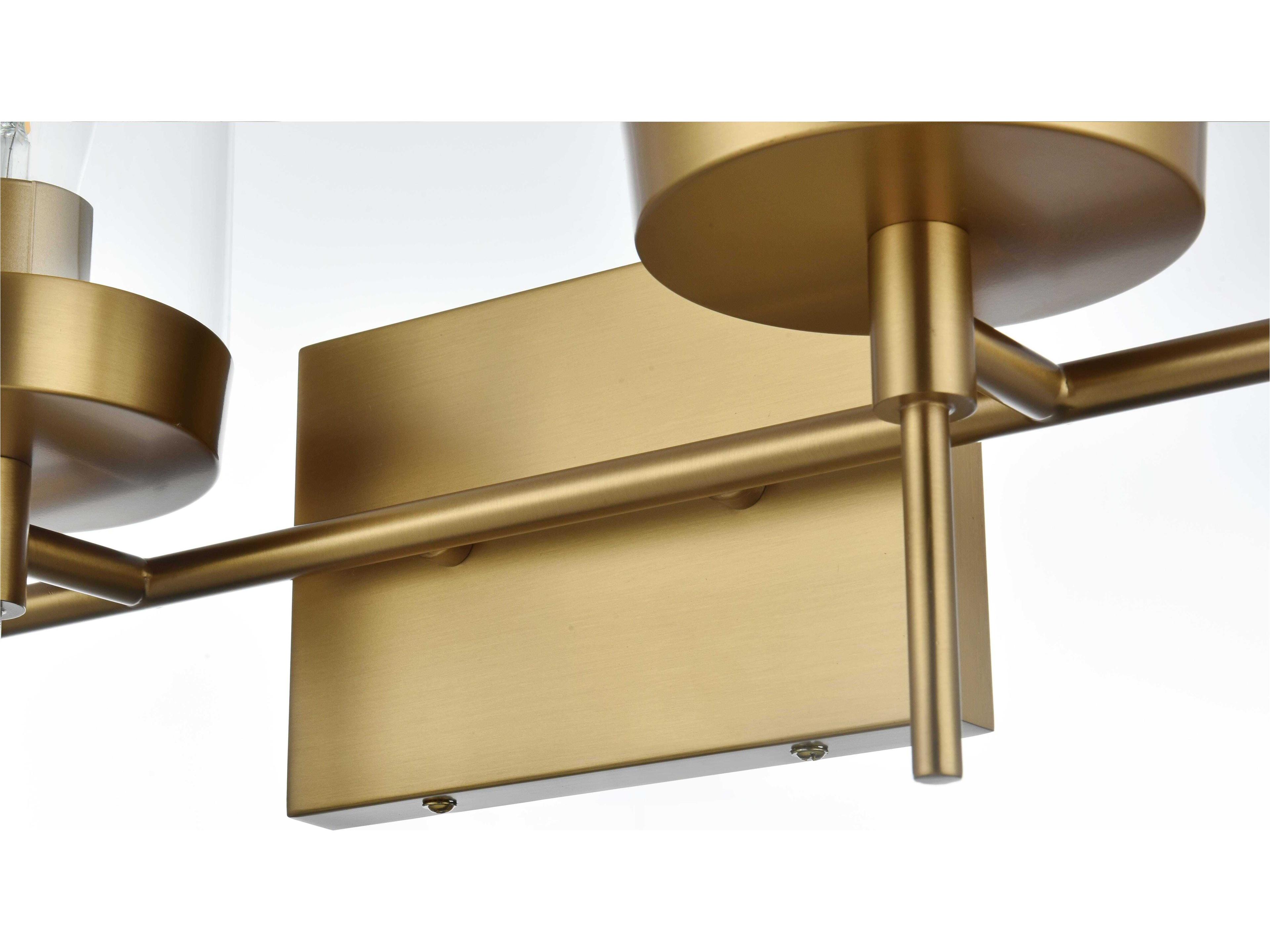 Elegant Lighting Taryin 4-Light Satin Gold Vanity Light